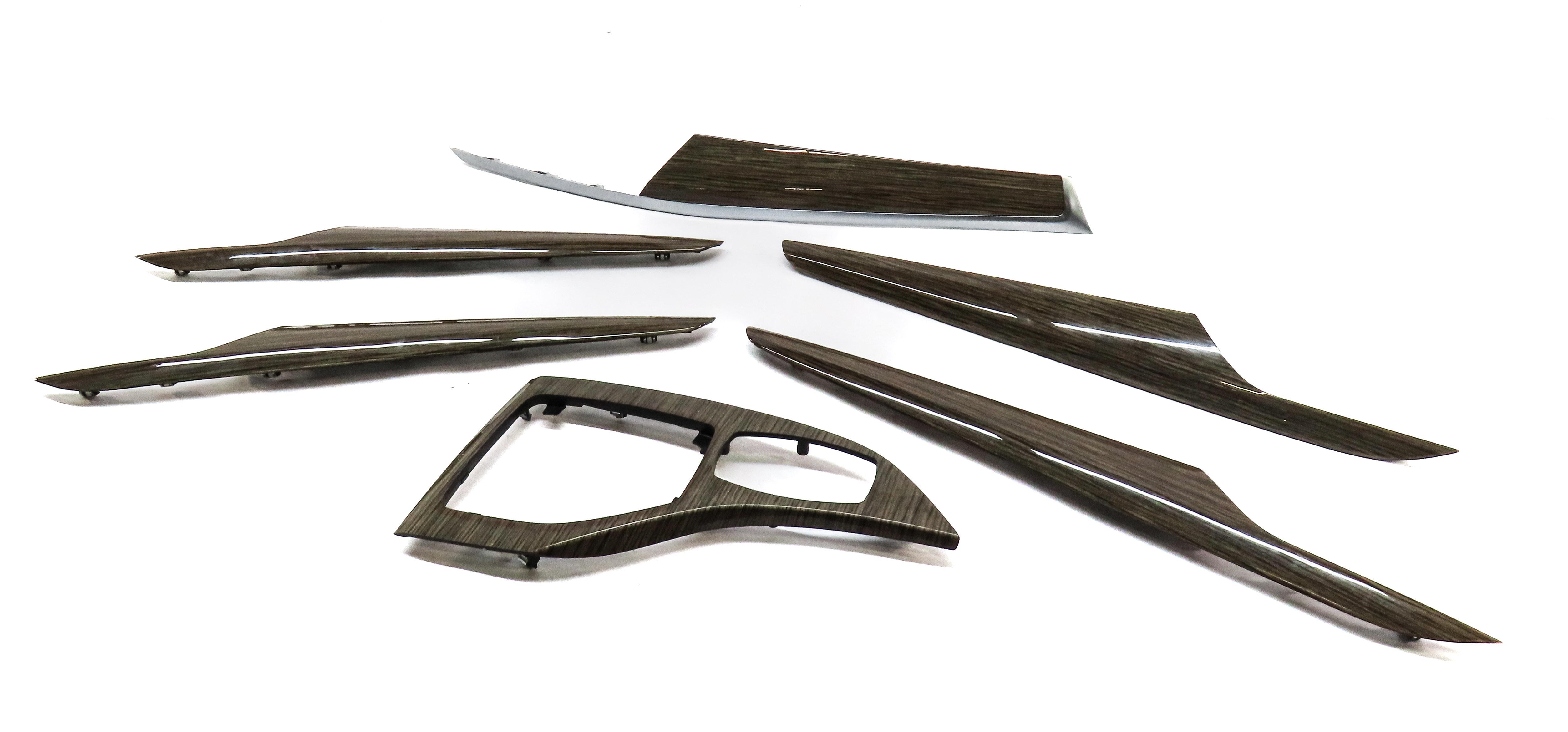 2015 BMW X1 E84 FRONT REAR LEFT RIGHT DOOR DASH CONSOLE FINELINE WOOD TRIM SET 6 — exact item pictured