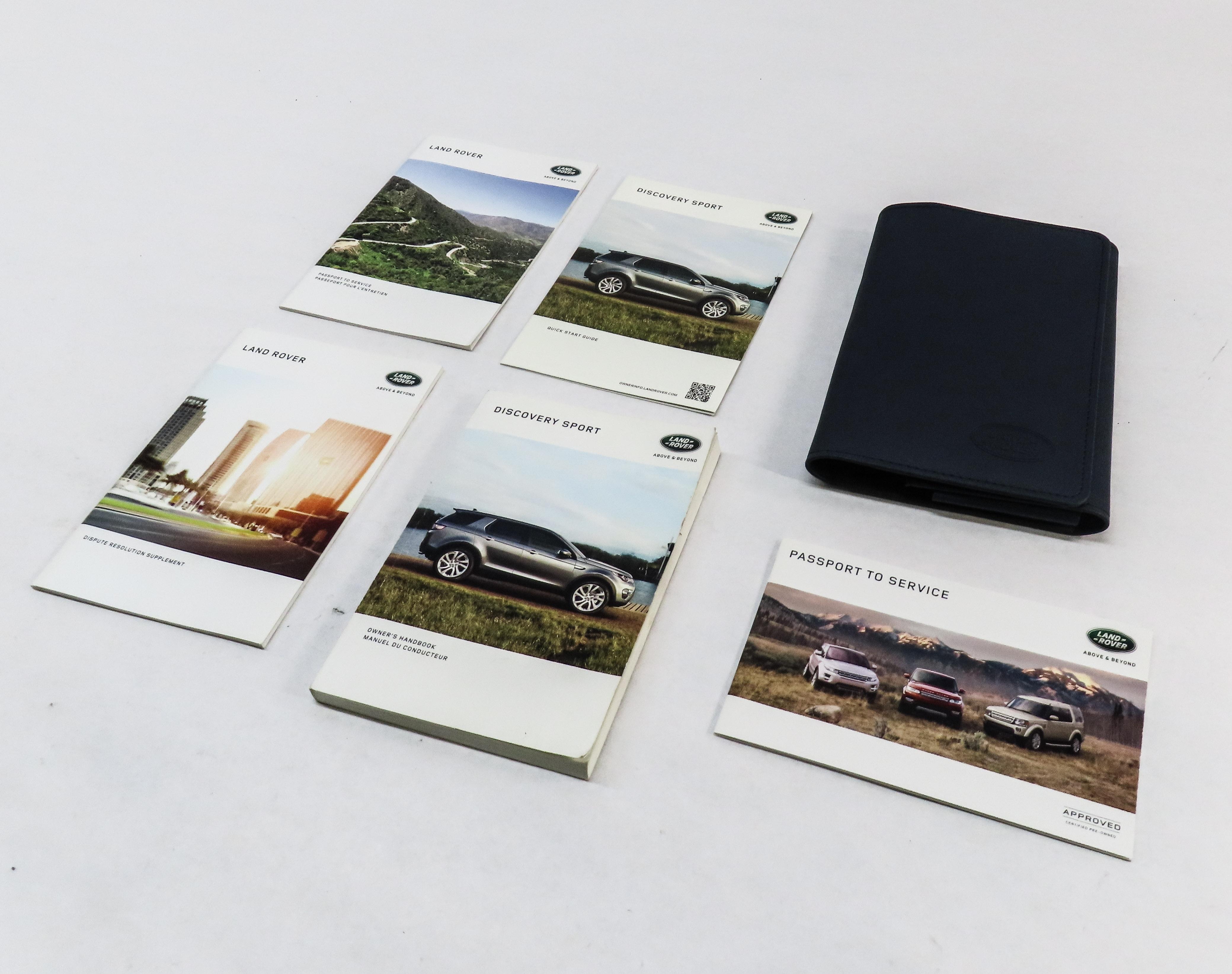 2017 LAND ROVER DISCOVERY SPORT (L550) OWNERS MANUAL BOOKLET SET & CARRYING CASE — exact item pictured