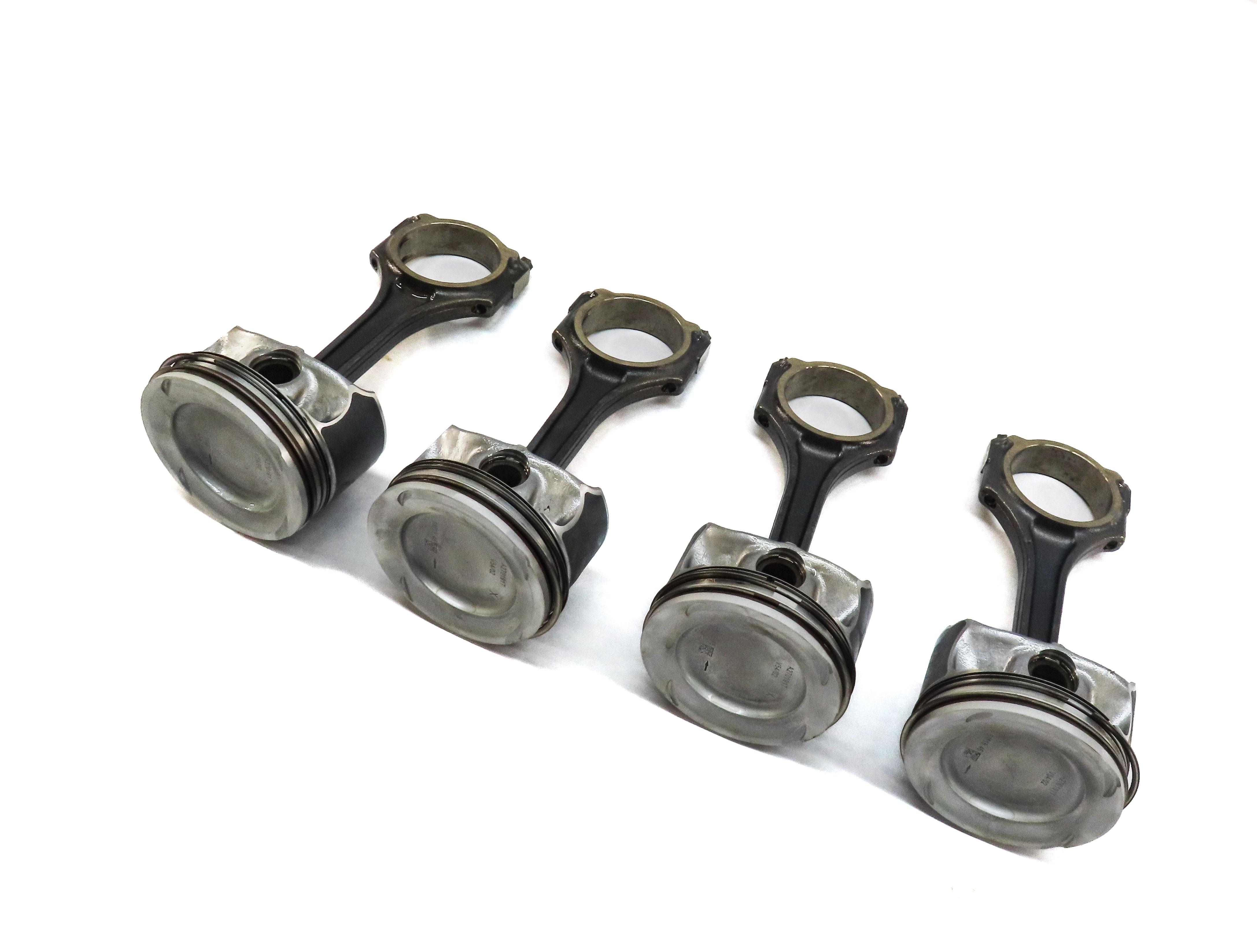 2014-2020 MERCEDES CLA250 (C117 W117) 2.0L M270 TURBO ENGINE PISTON w/ ROD SET-4 — exact item pictured