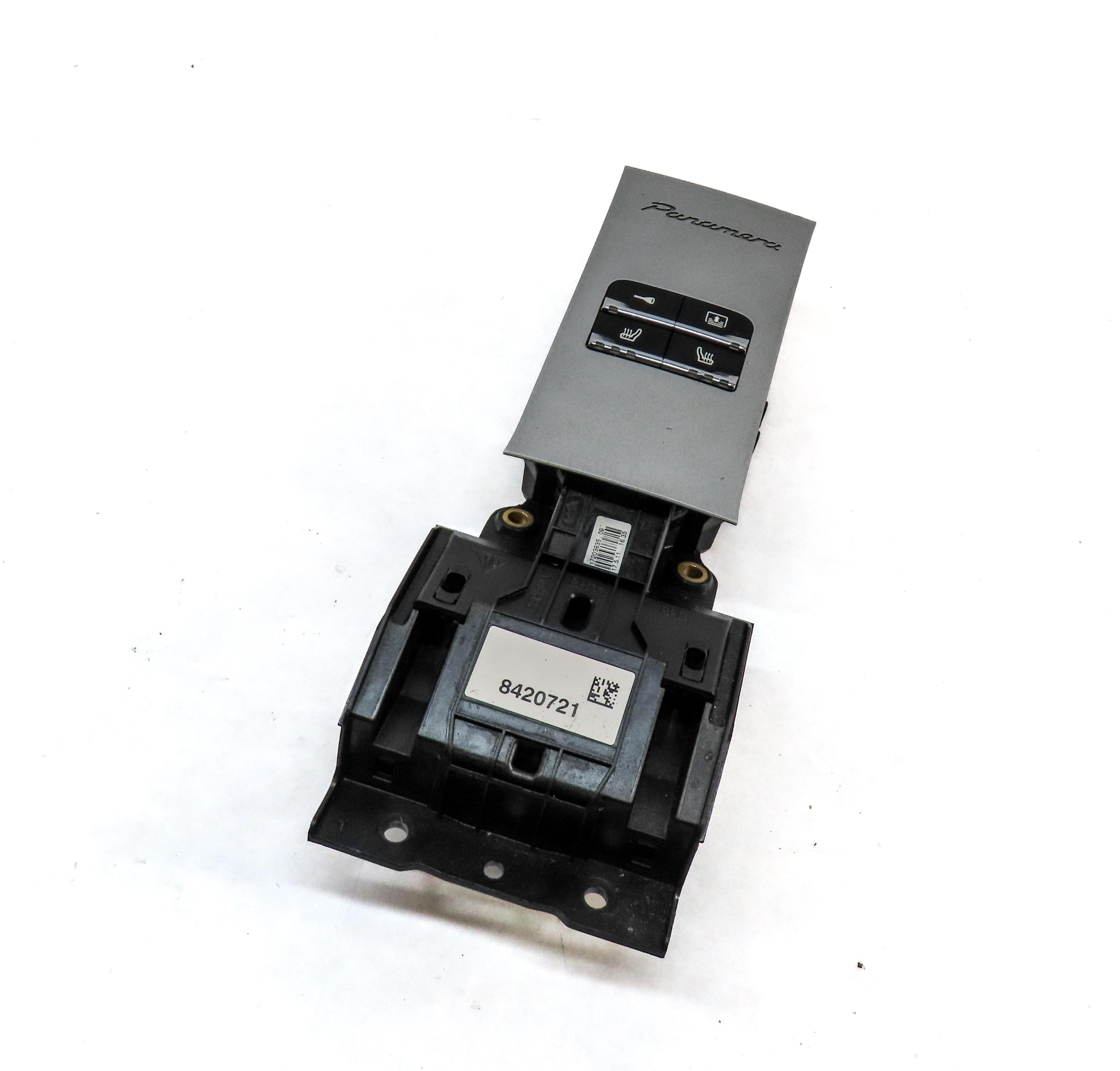 2012 PORSCHE PANAMERA 970 G1 REAR CENTER CONSOLE HEATED SEAT SWITCH BUTTON PANEL — exact item pictured