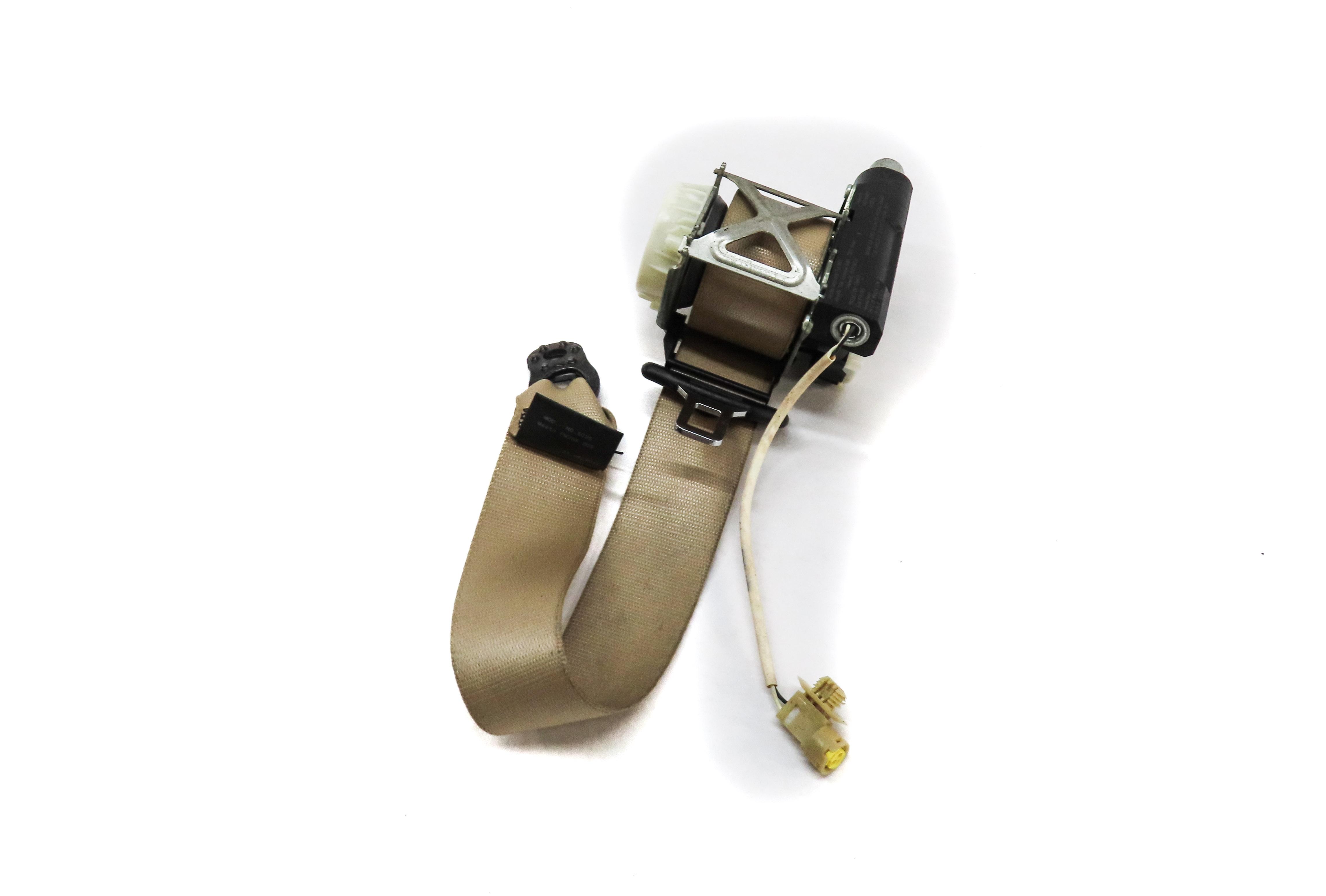 2012 PORSCHE PANAMERA (970 G1) FRONT RIGHT PASSENGER SEATBELT RETRACTOR (BEIGE) — exact item pictured