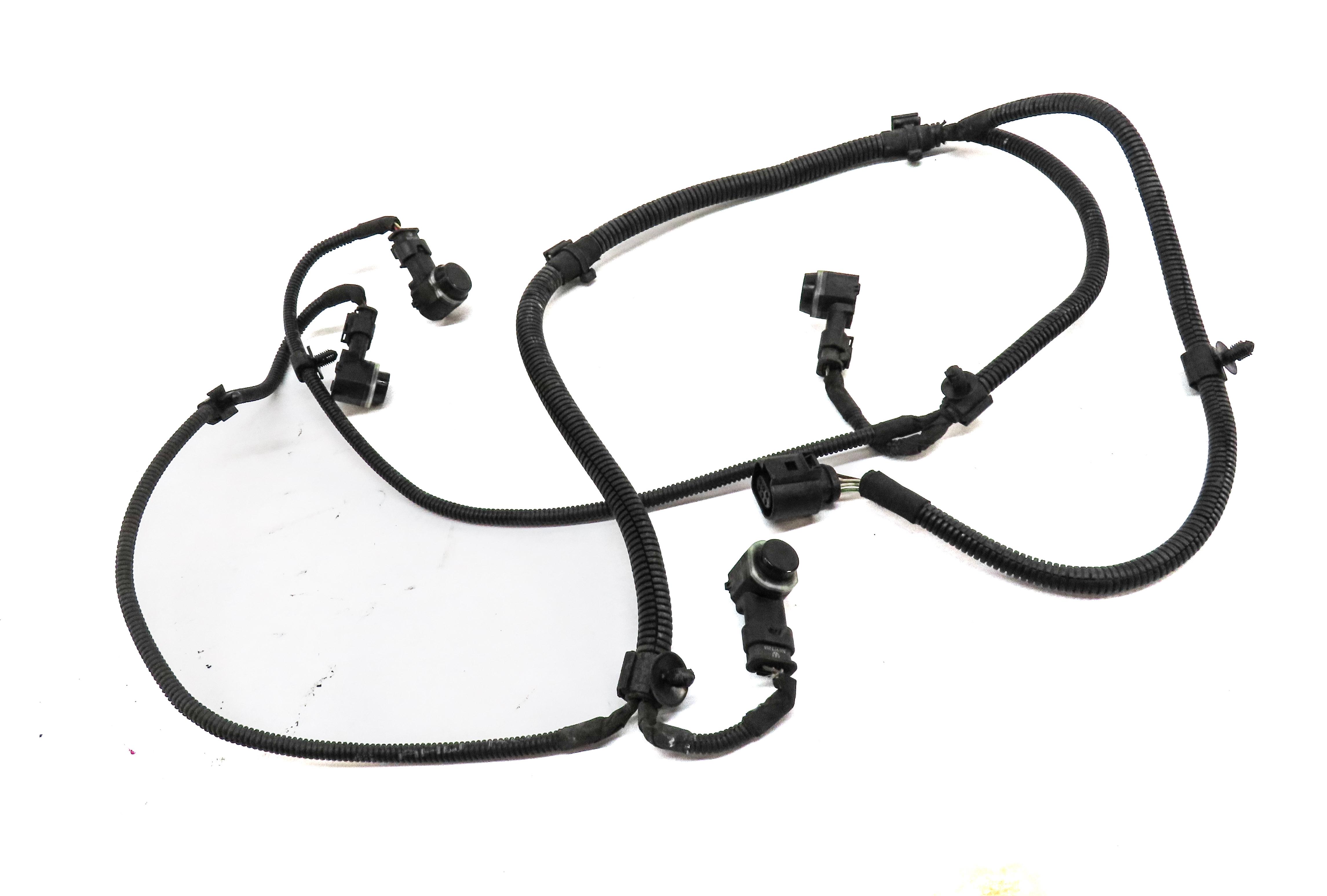 2012 PORSCHE PANAMERA 970 G1 REAR PARK ASSIST PDC SENSOR SET4 (BLACK) & HARNESS — exact item pictured