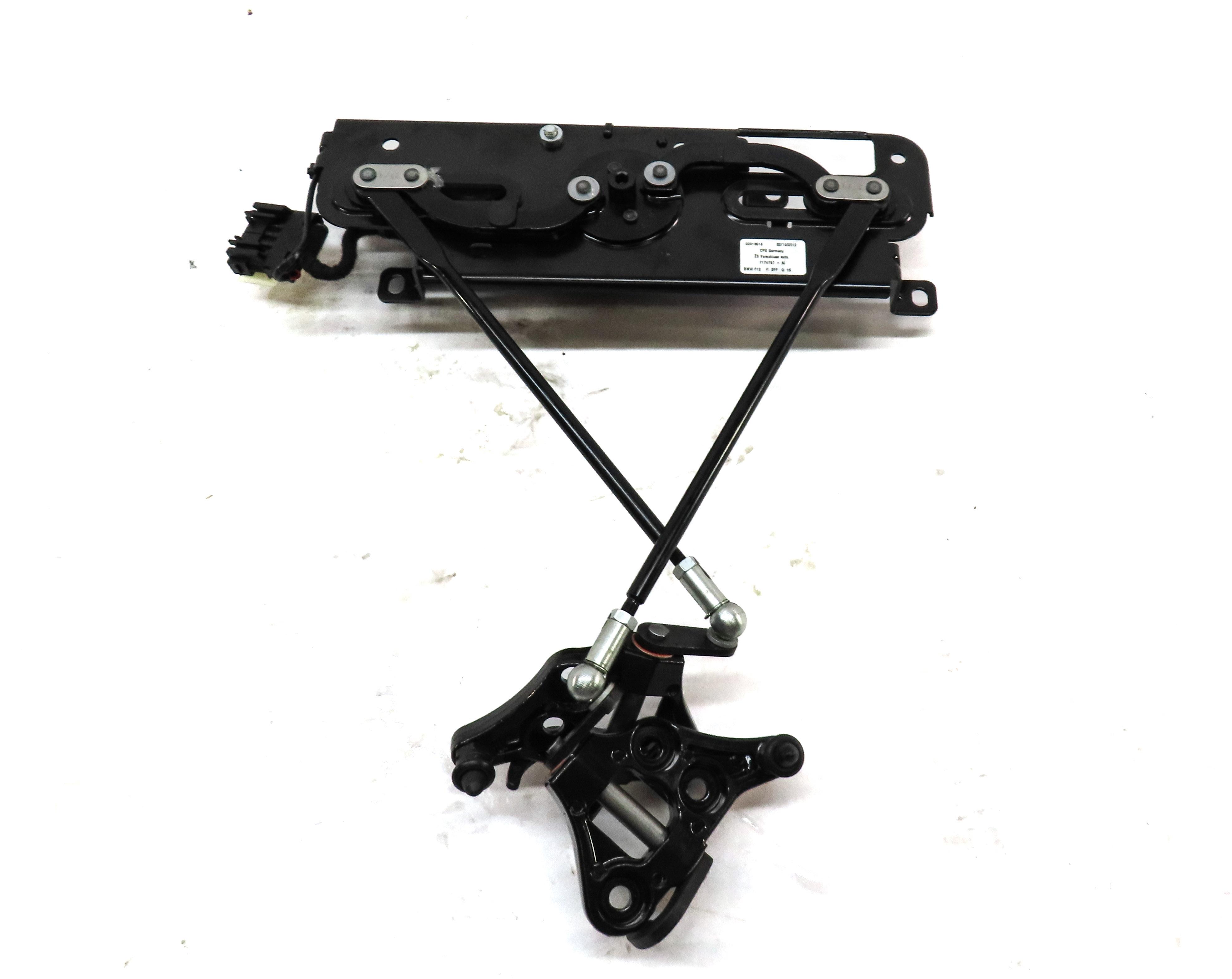 2013 BMW 640i LCI (F12) FRONT WINDSHIELD HEADLINER CONVERTIBLE TOP LATCH MOTOR — exact item pictured