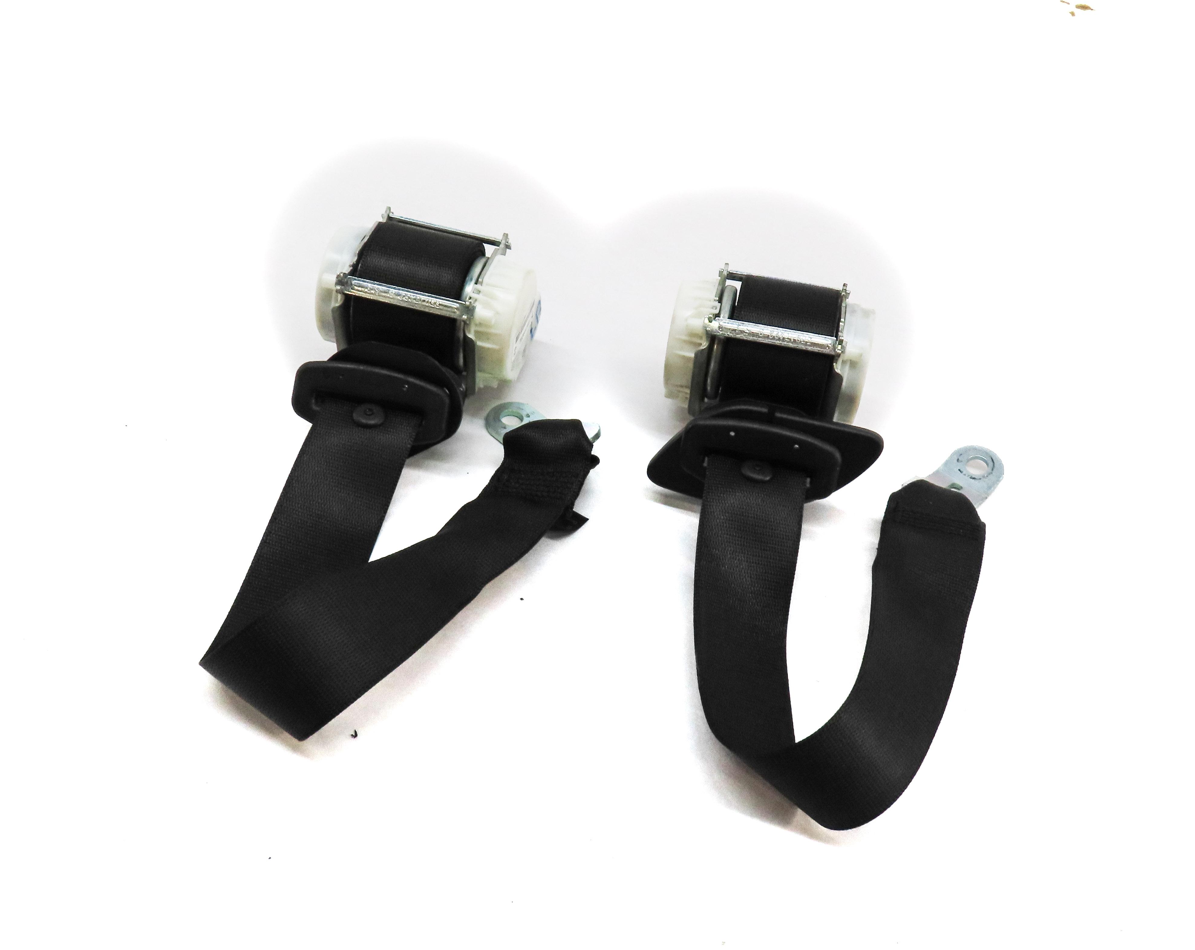 2013 BMW 640i LCI (F12) REAR LEFT & RIGHT SEAT SEATBLET RETRACTOR SET-2 (BLACK) — exact item pictured