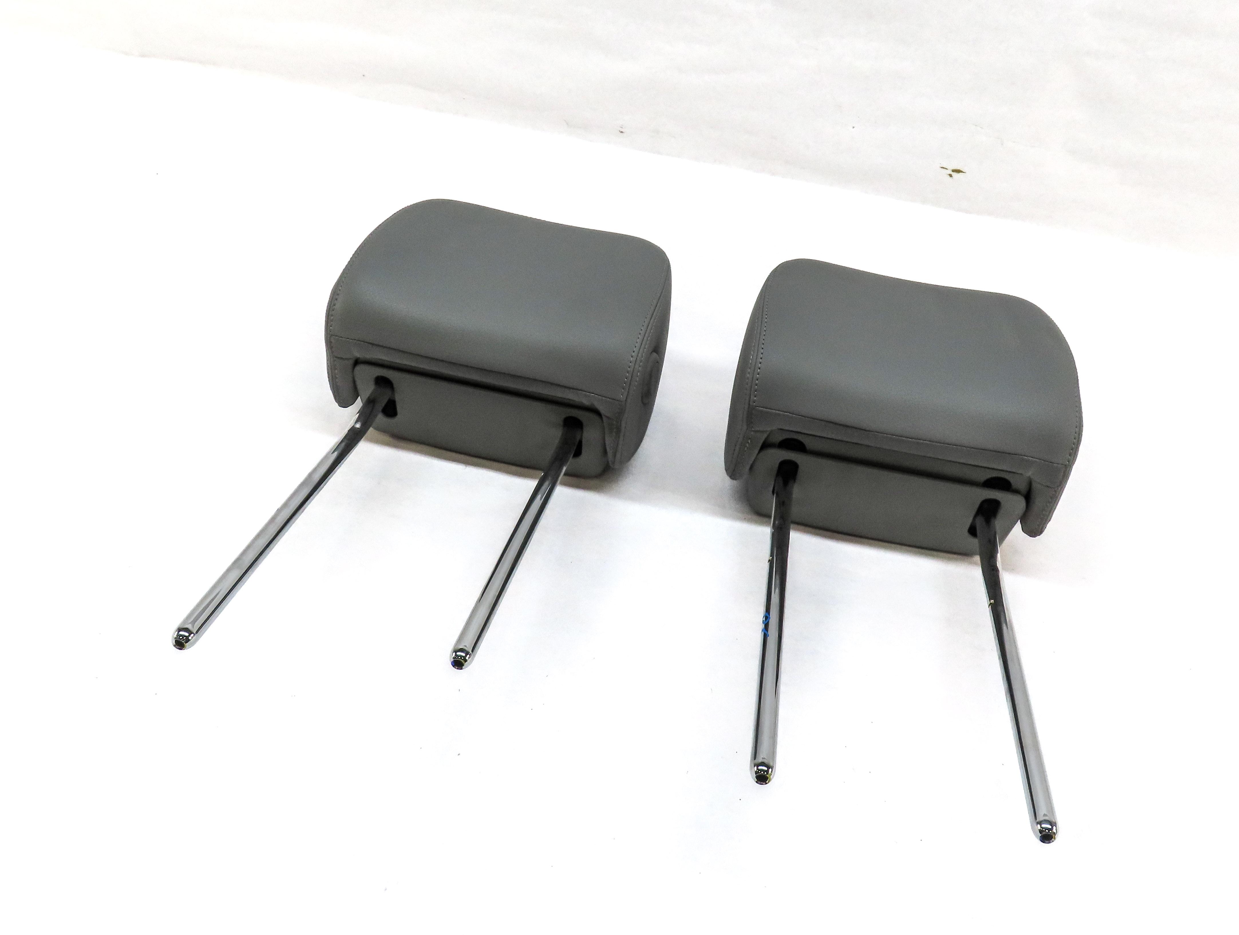 2017-2020 AUDI A3 S3 (8V 8Y) FRONT LEFT & RIGHT SEAT HEADREST SET 2 (ROCK GRAY) — exact item pictured