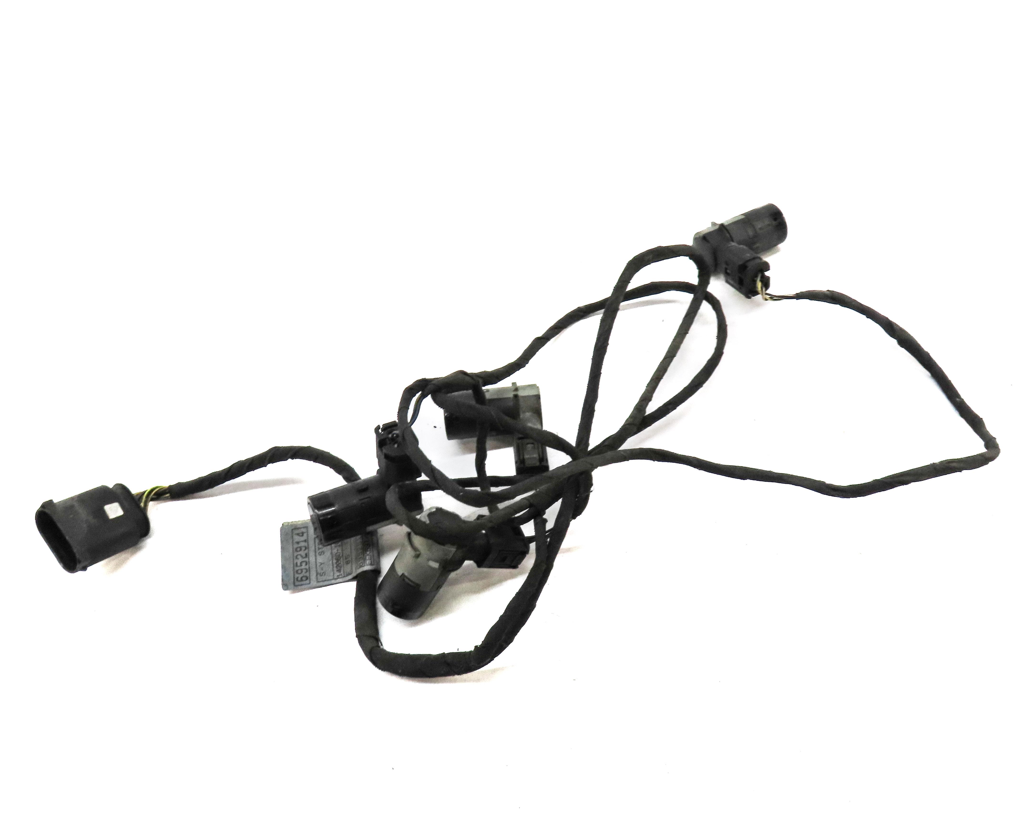 2006 BMW 750i E65 REAR PARK ASSIST PDC SENSOR SET4 (BLACK) & WIRE WIRING HARNESS — exact item pictured