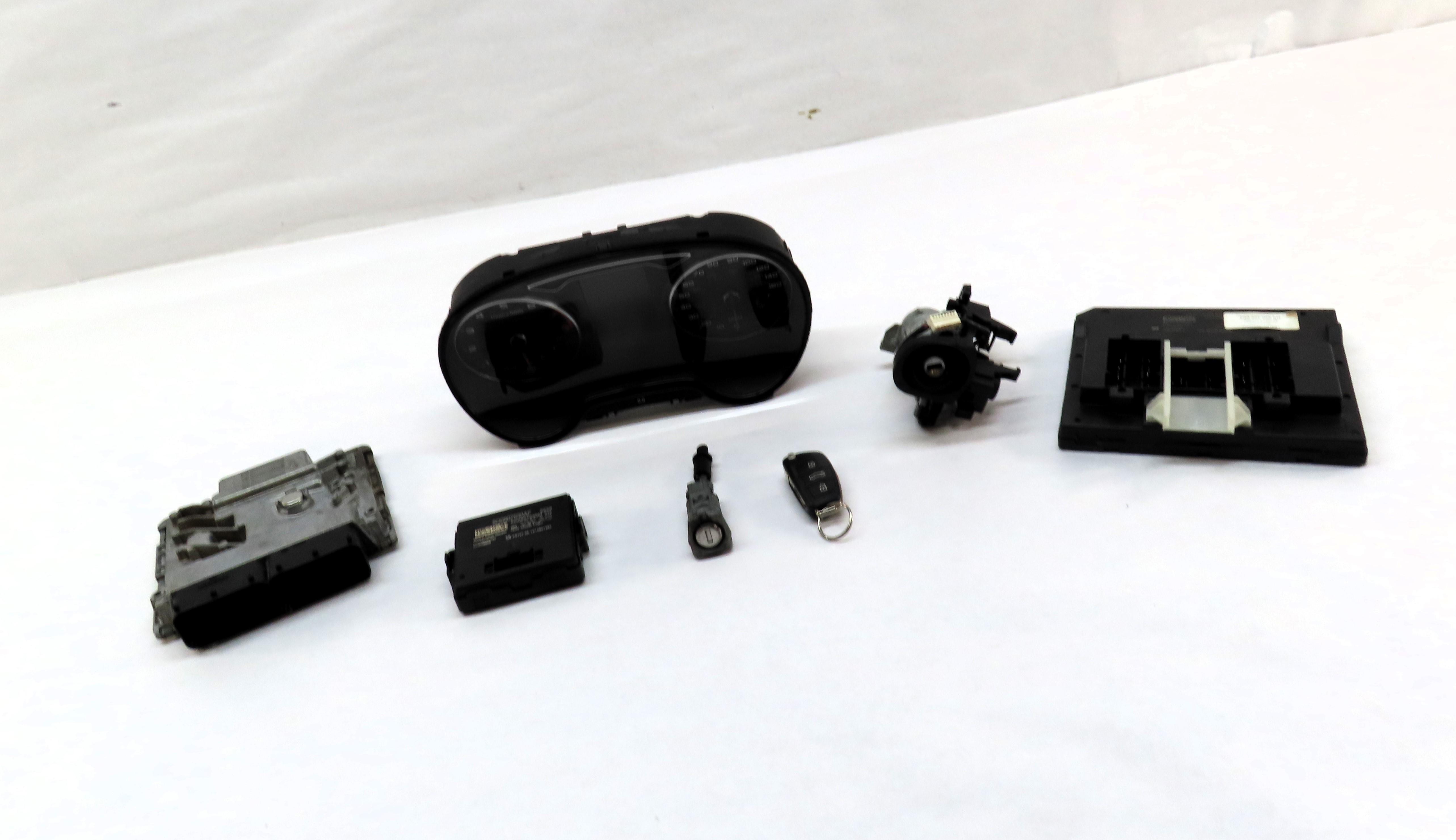2016 AUDI A3 (8V) 1.8L CNSB TURBO ENGINE ECM BCM IMMOBILIZER MODULE LOCK KEY SET — exact item pictured