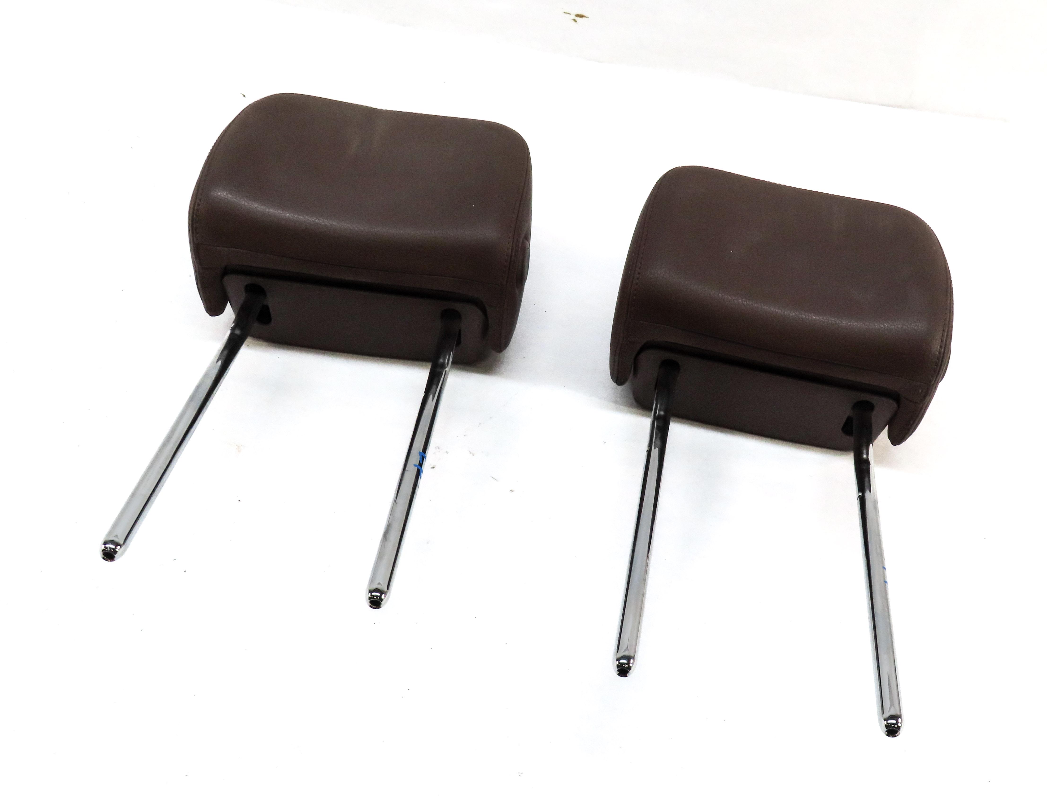 15-20 AUDI A3 S3 (8V 8Y) FRONT LEFT & RIGHT SEAT HEADREST SET2 (CHESTNUT BROWN) — exact item pictured