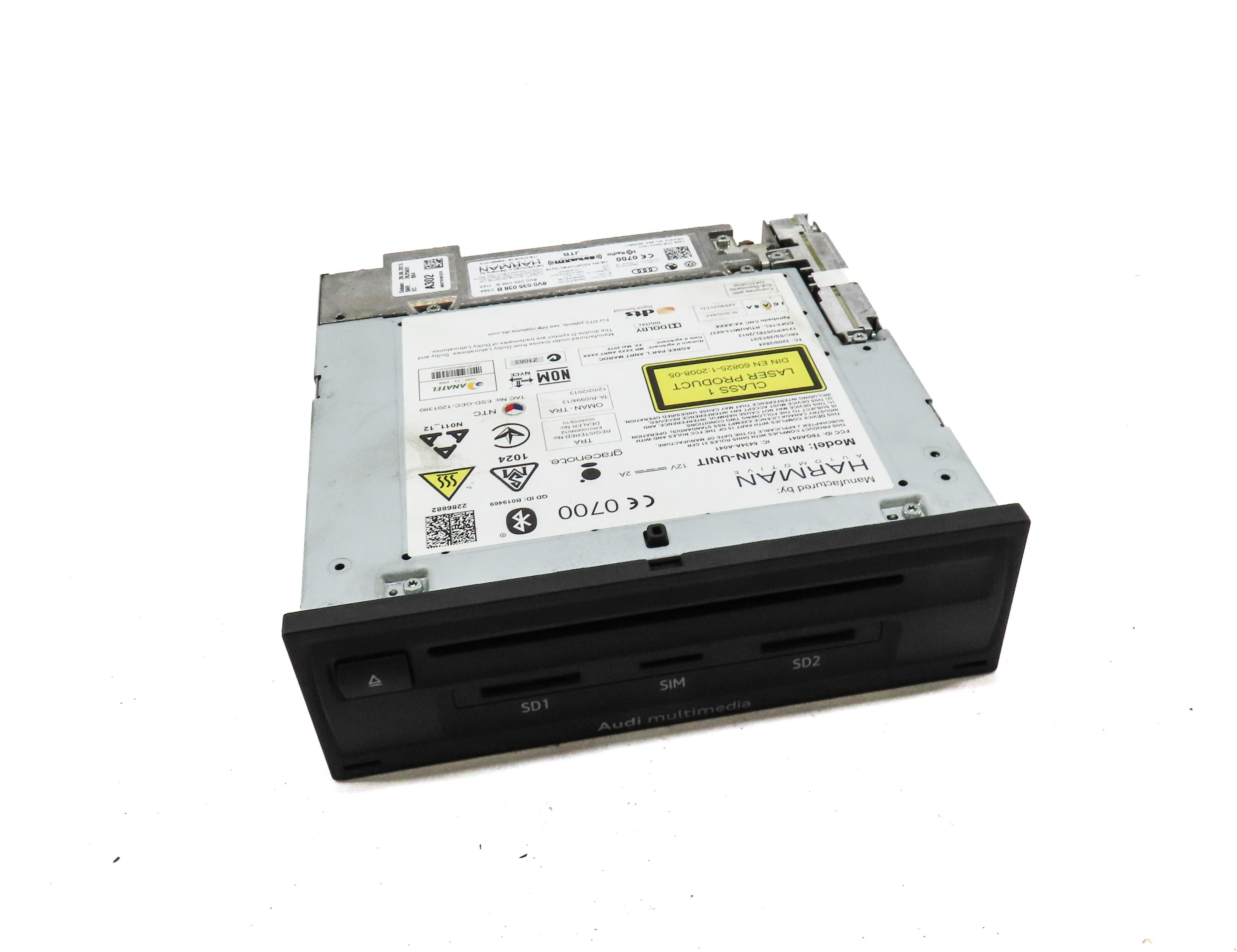 2016 AUDI A3 (8V) RADIO FRONT MMI MULTIMEDIA SD CARD READER CD PLAYER HEAD UNIT — exact item pictured