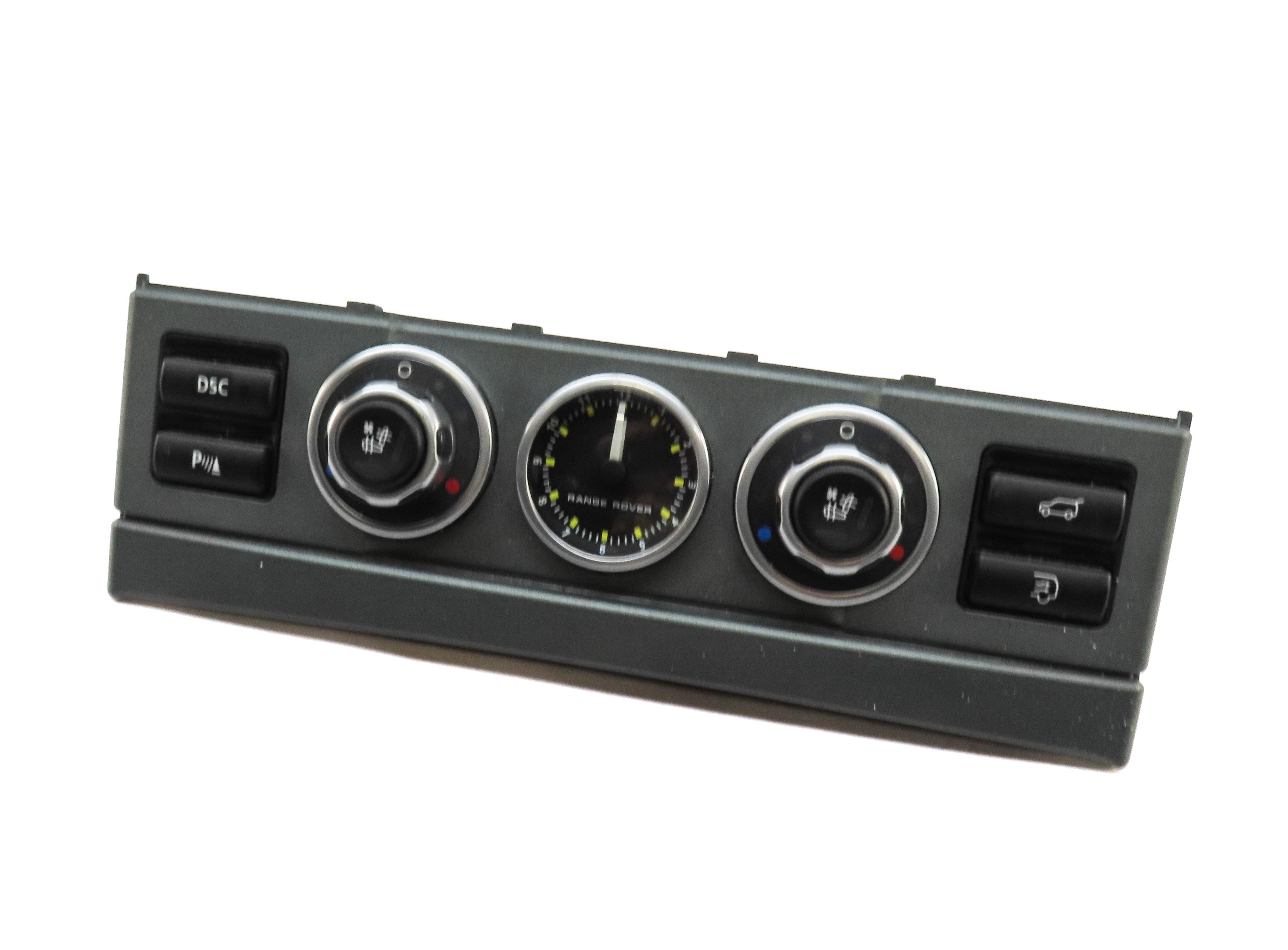 2007 LAND RANGE ROVER (L322) FRONT PDC DSC SEAT HEATER CLOCK SWITCH BUTTON PANEL — exact item pictured