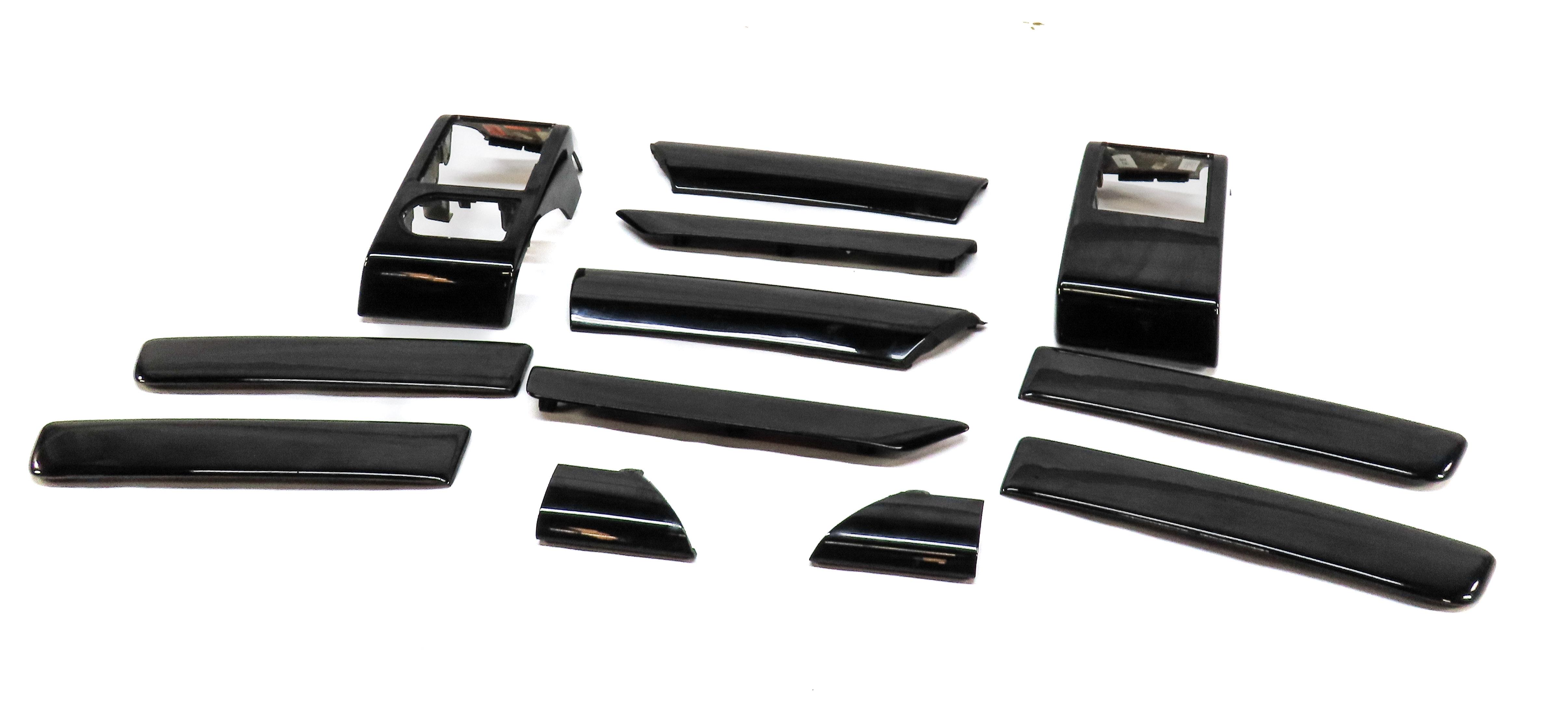 2007 LAND RANGE ROVER (L322) FRONT REAR LEFT RIGHT GRAND BLACK WOOD TRIM SET 12 — exact item pictured