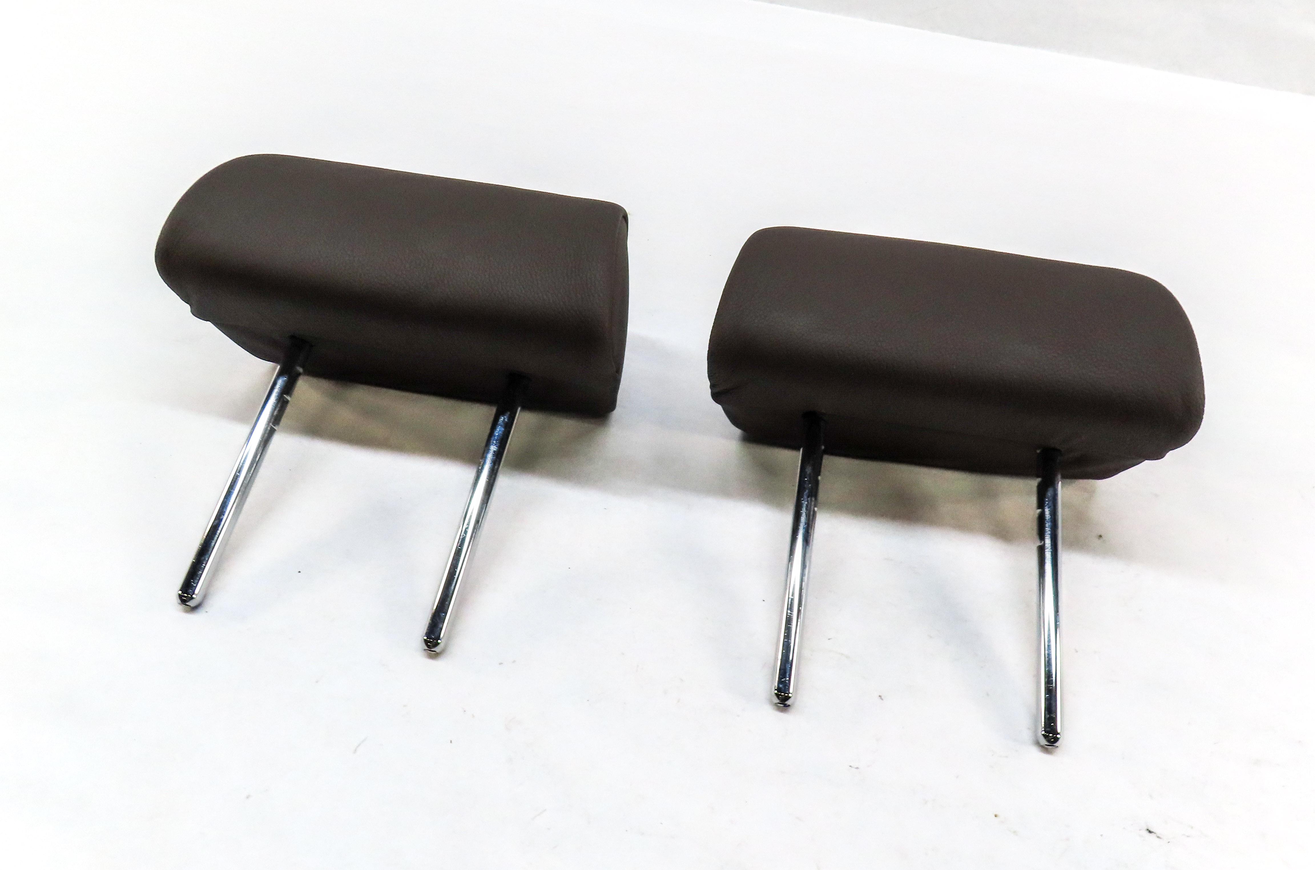 2008-2010 BMW X5 (E70) REAR 2nd ROW SEAT LEFT & RIGHT HEADREST SET (BROWN) — exact item pictured