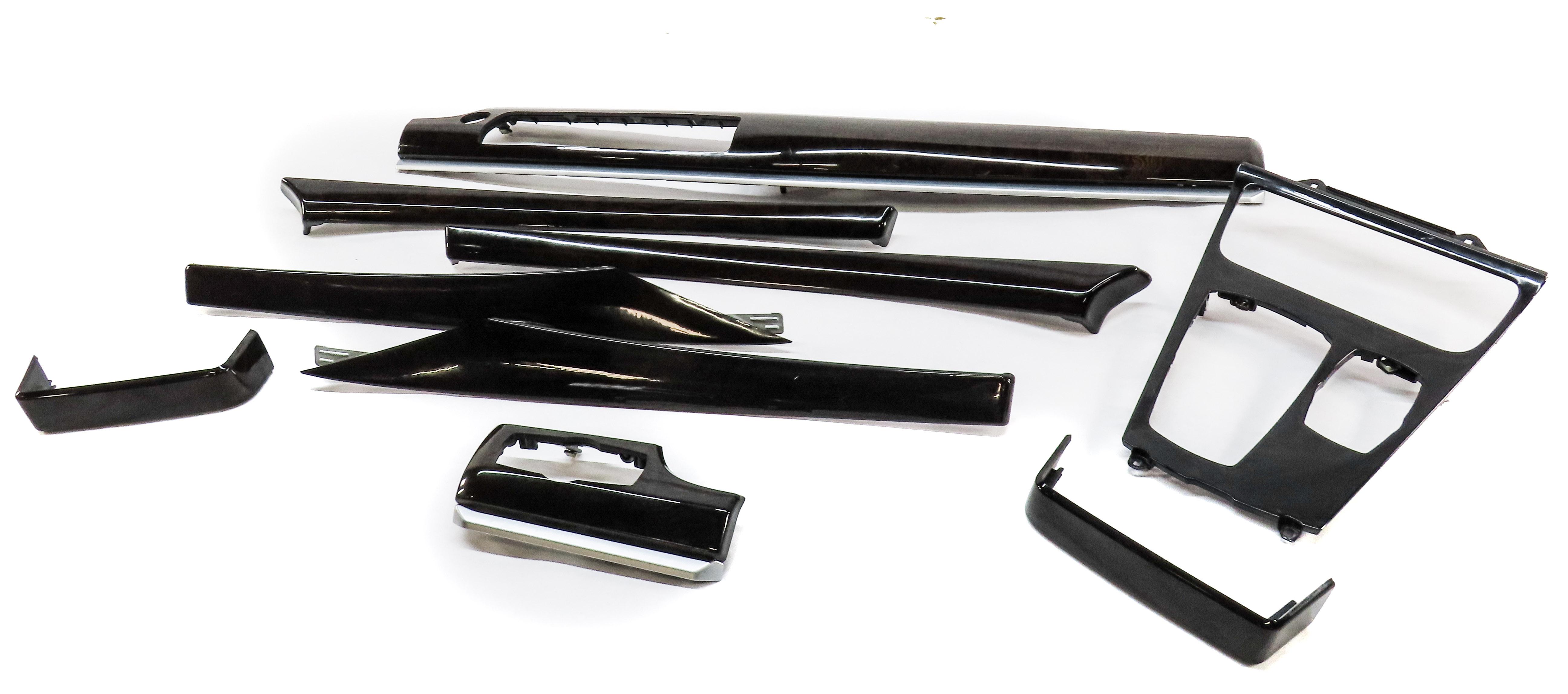 2010 BMW 535iGT (F07) DASH DOOR CONSOLE INTERIOR WOOD TRIM PANEL SET (ASH GRAIN) — exact item pictured