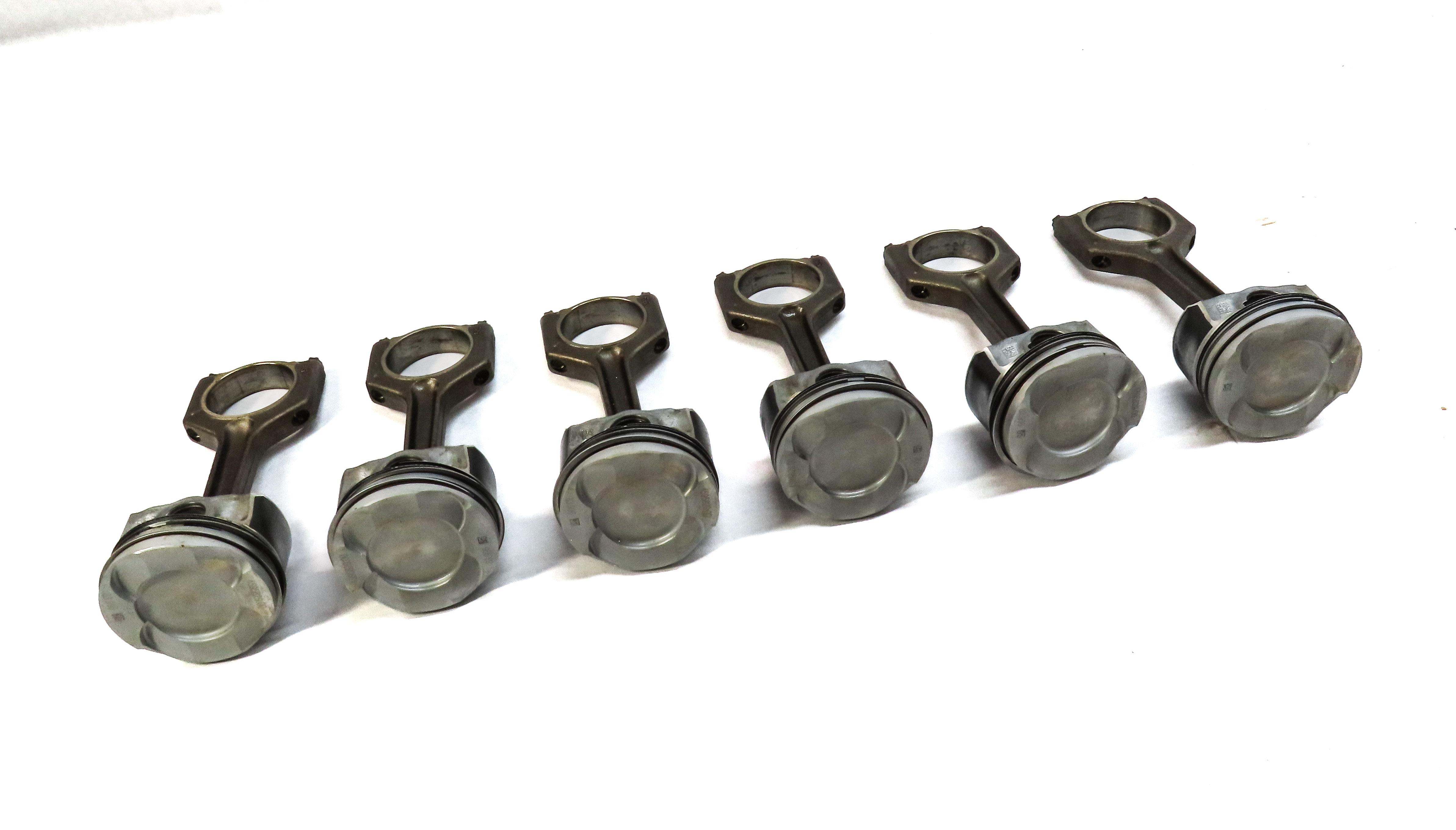 2010-2014 BMW 1/3/5/6/7/X1/X3/X5/X6 3.0L N55 TURBO ENGINE - PISTON & ROD SET-6 — exact item pictured