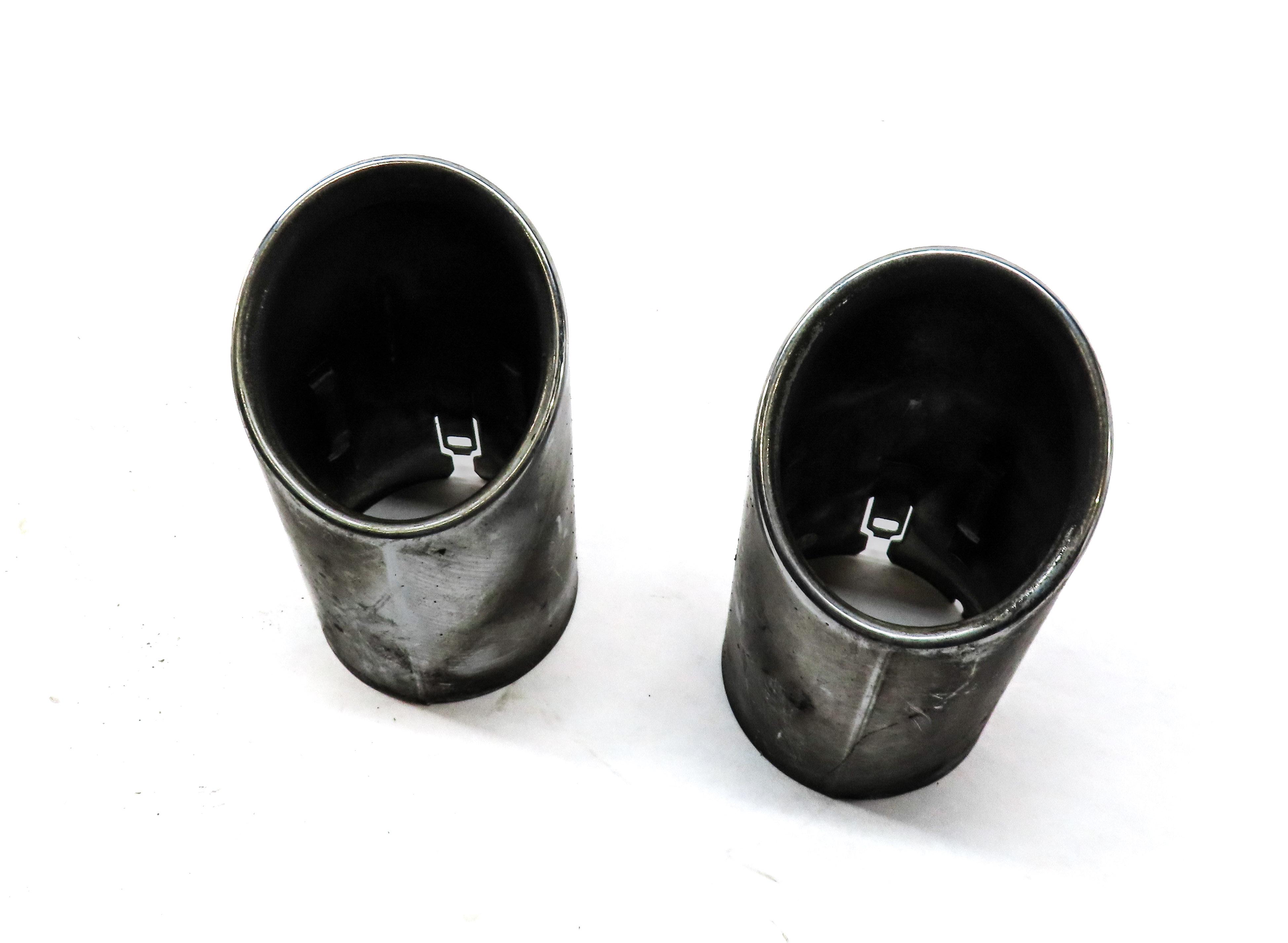 2017 AUDI A4 (B9 8W) REAR LEFT & RIGHT EXHAUST TIP SET-2 — exact item pictured