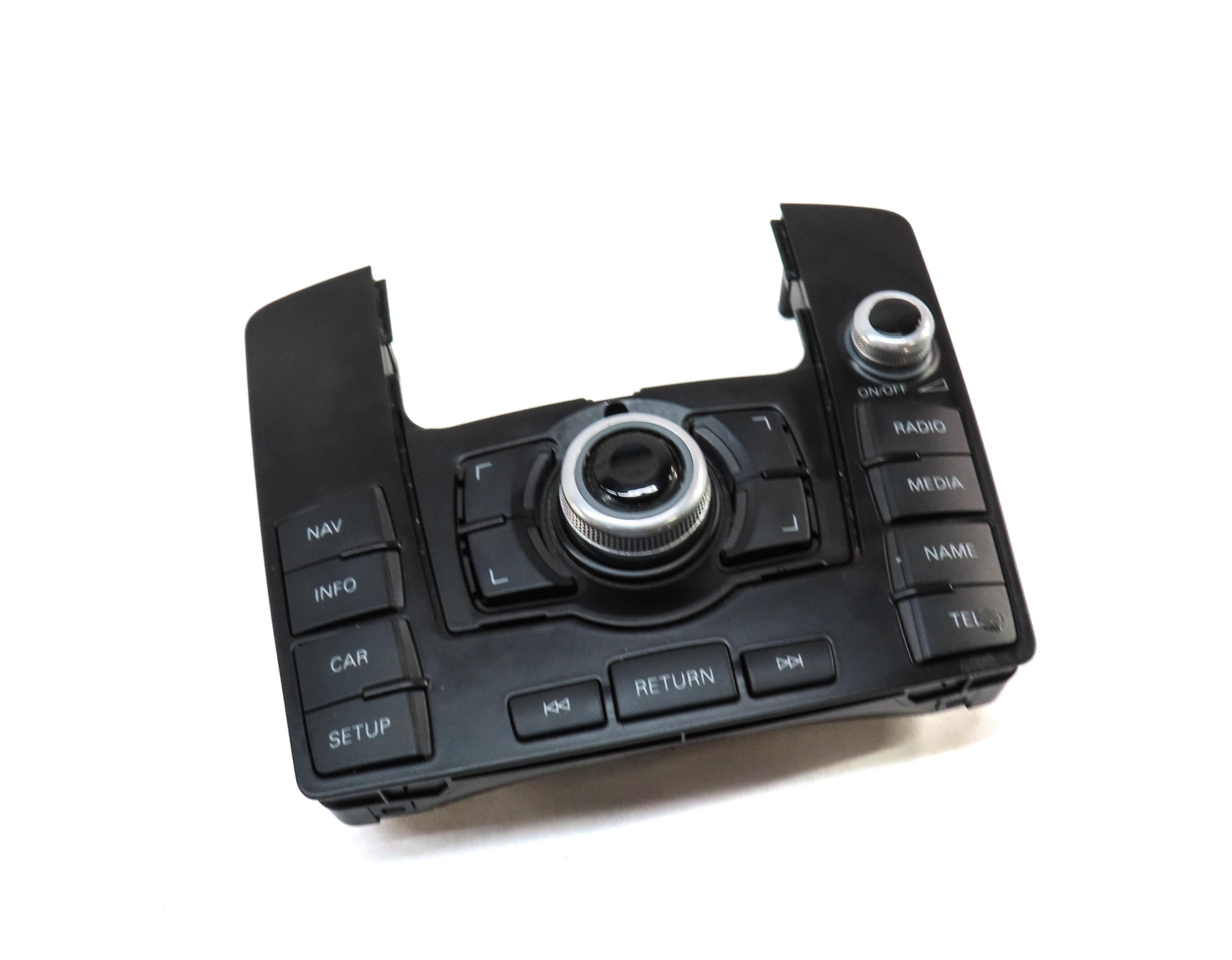 2010-2011 AUDI Q7 (4L) CENTER CONSOLE RADIO MMI NAVIGATION CONTROL SWITCH PANEL — exact item pictured