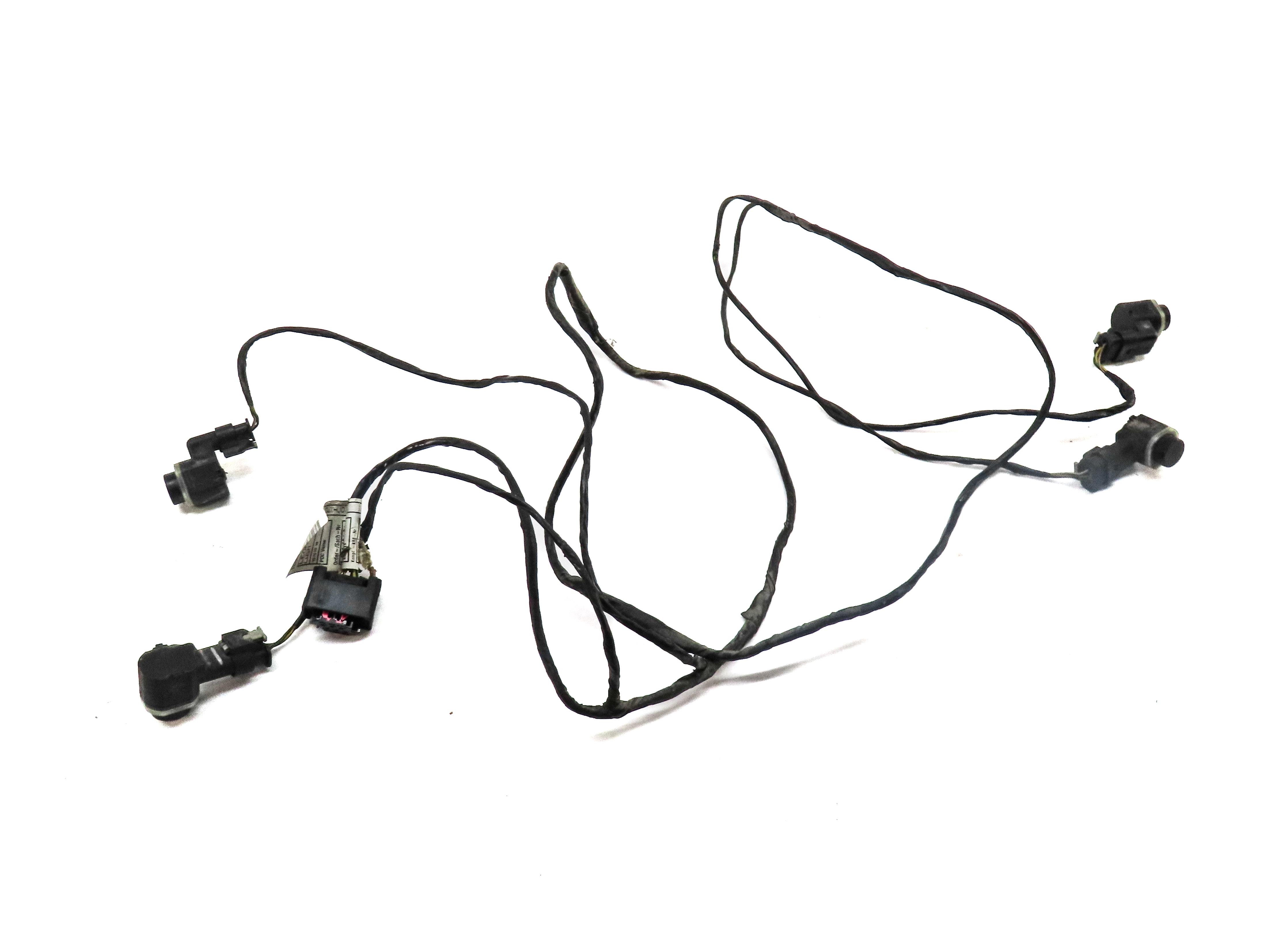 2012 BMW X5 (E70) FRONT PDC PARK DISTANCE SENSOR SET w/ HARNESS (BLACK) — exact item pictured
