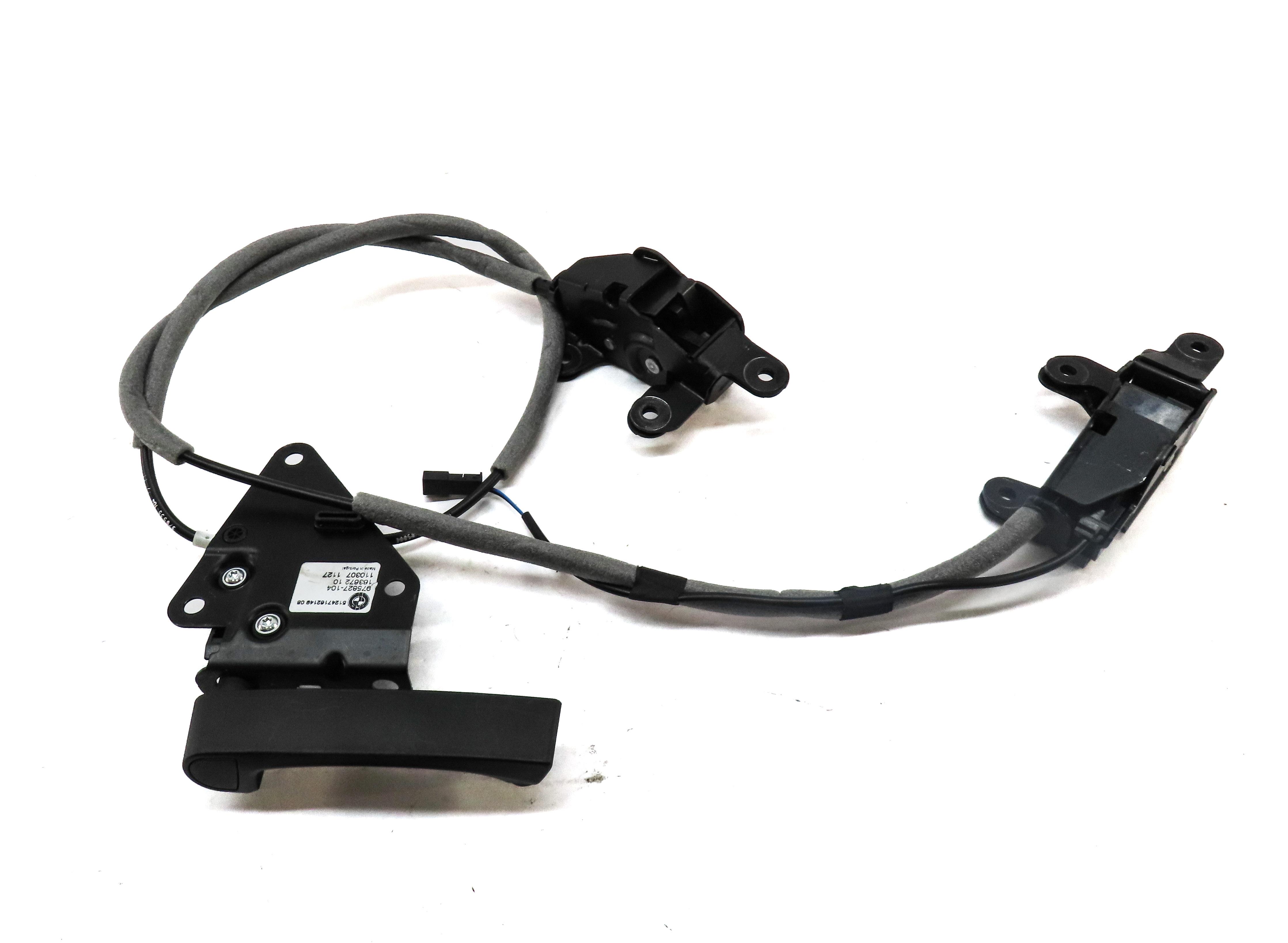 2012 BMW X5 (E70) REAR TRUNK LEFT & RIGHT TAILGATE RELEASE HANDLE w/ CABLES — exact item pictured