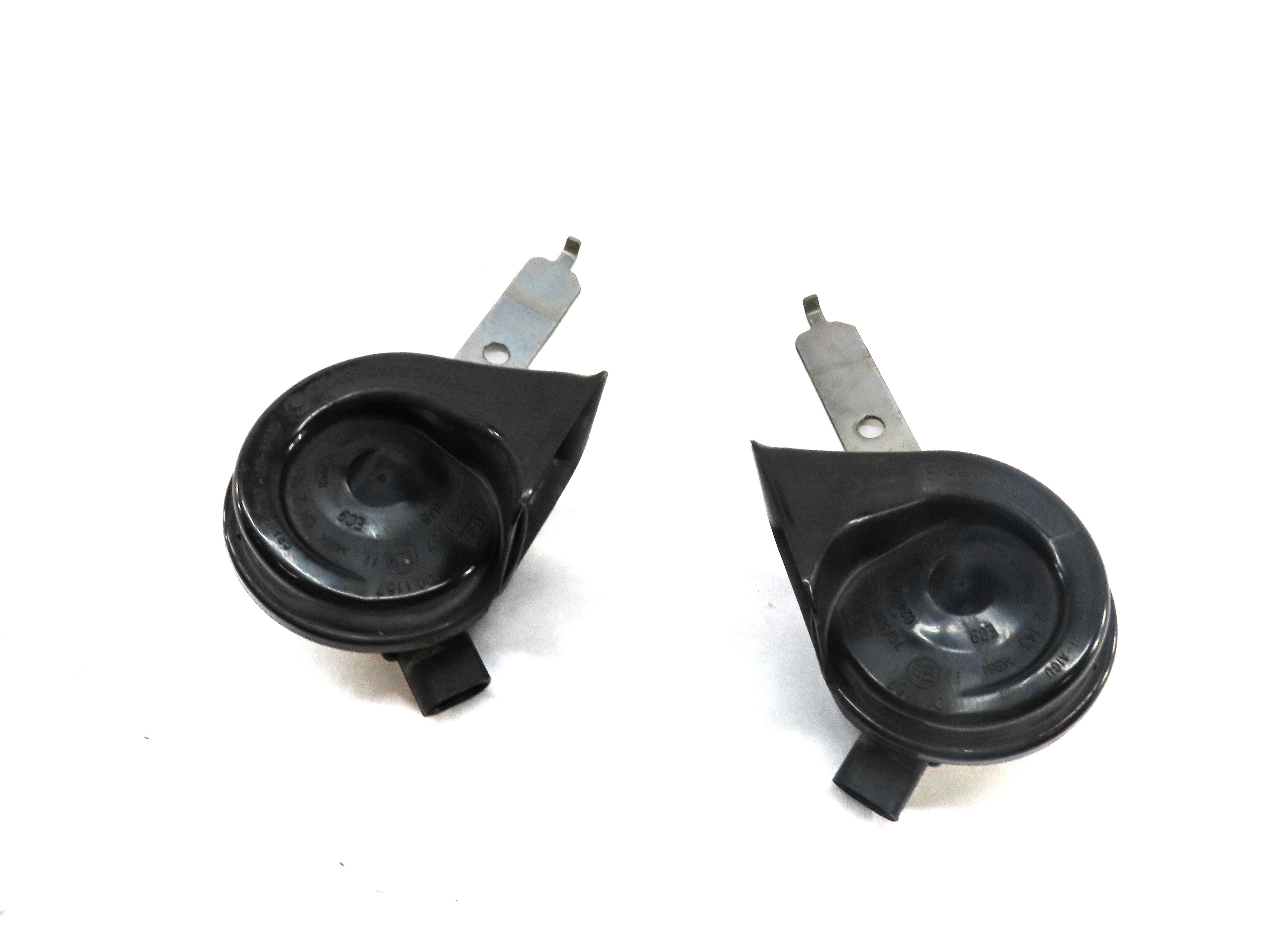 2010-2014 BMW X5 X6 (E70 E71) HIGH & LOW TONE SAFETY HORN SET-2 — exact item pictured