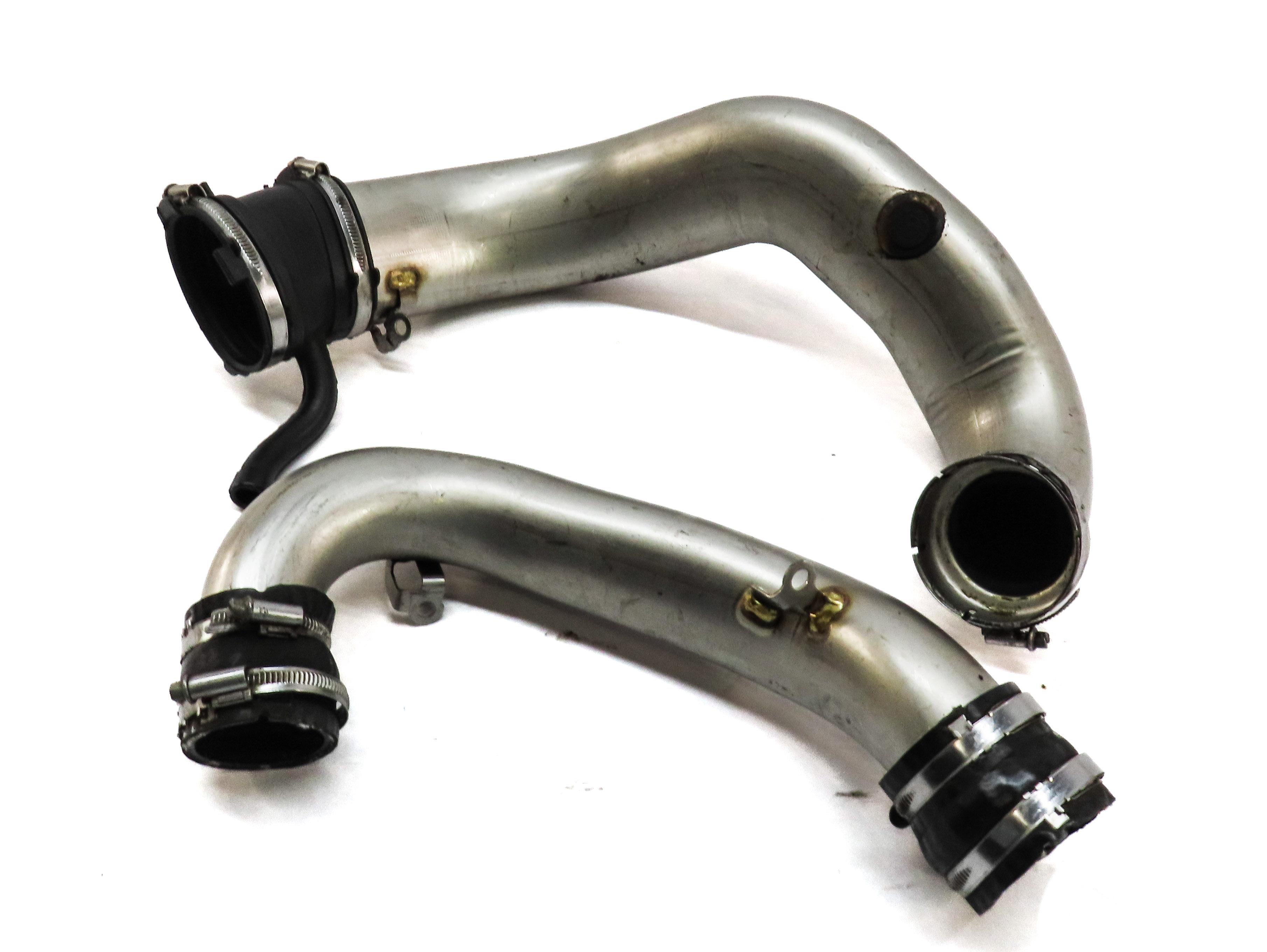 2014 MERCEDES GL450 (X166) 4.6L TURBO ENGINE LEFT AIR INTAKE PIPE SET 2 — exact item pictured