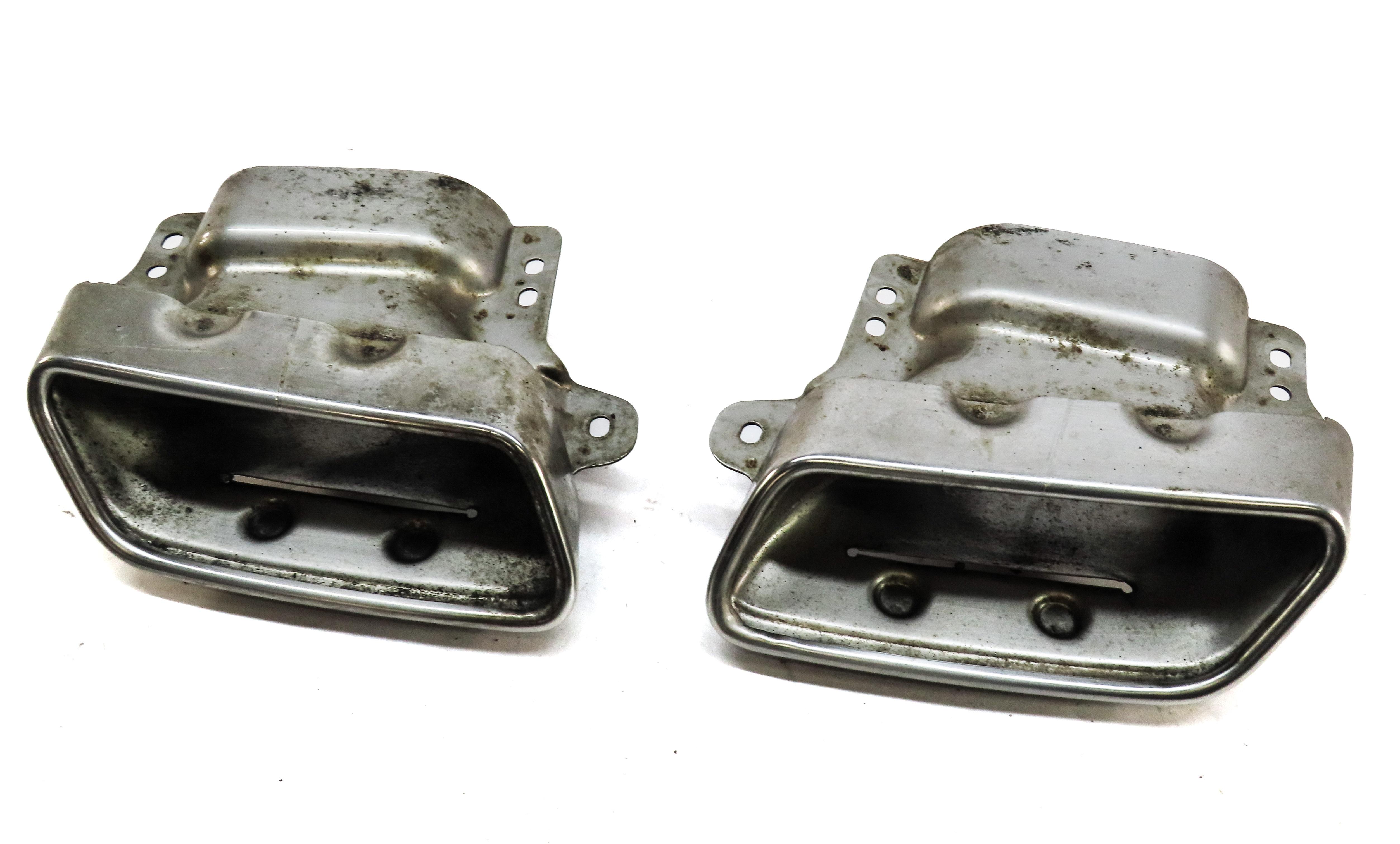 2013-2014 MERCEDES BENZ GL450 (X166) LEFT & RIGHT MUFFLER PIPE EXHAUST TIP SET-2 — exact item pictured