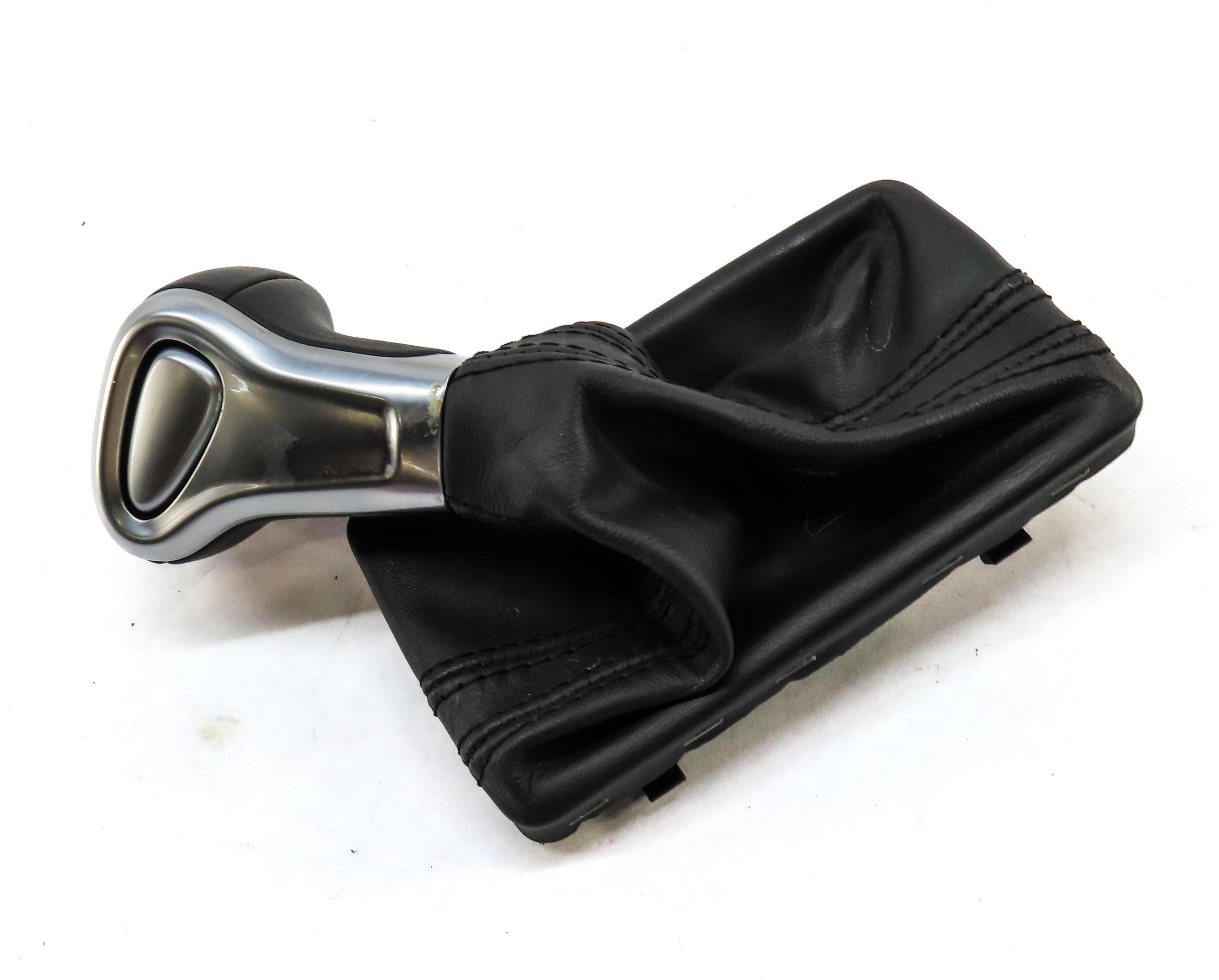 2012 AUDI A7 (C7 4G8) SHIFT SHIFTER KNOB AND BOOT (BLACK & SILVER) 4G1713139R — exact item pictured