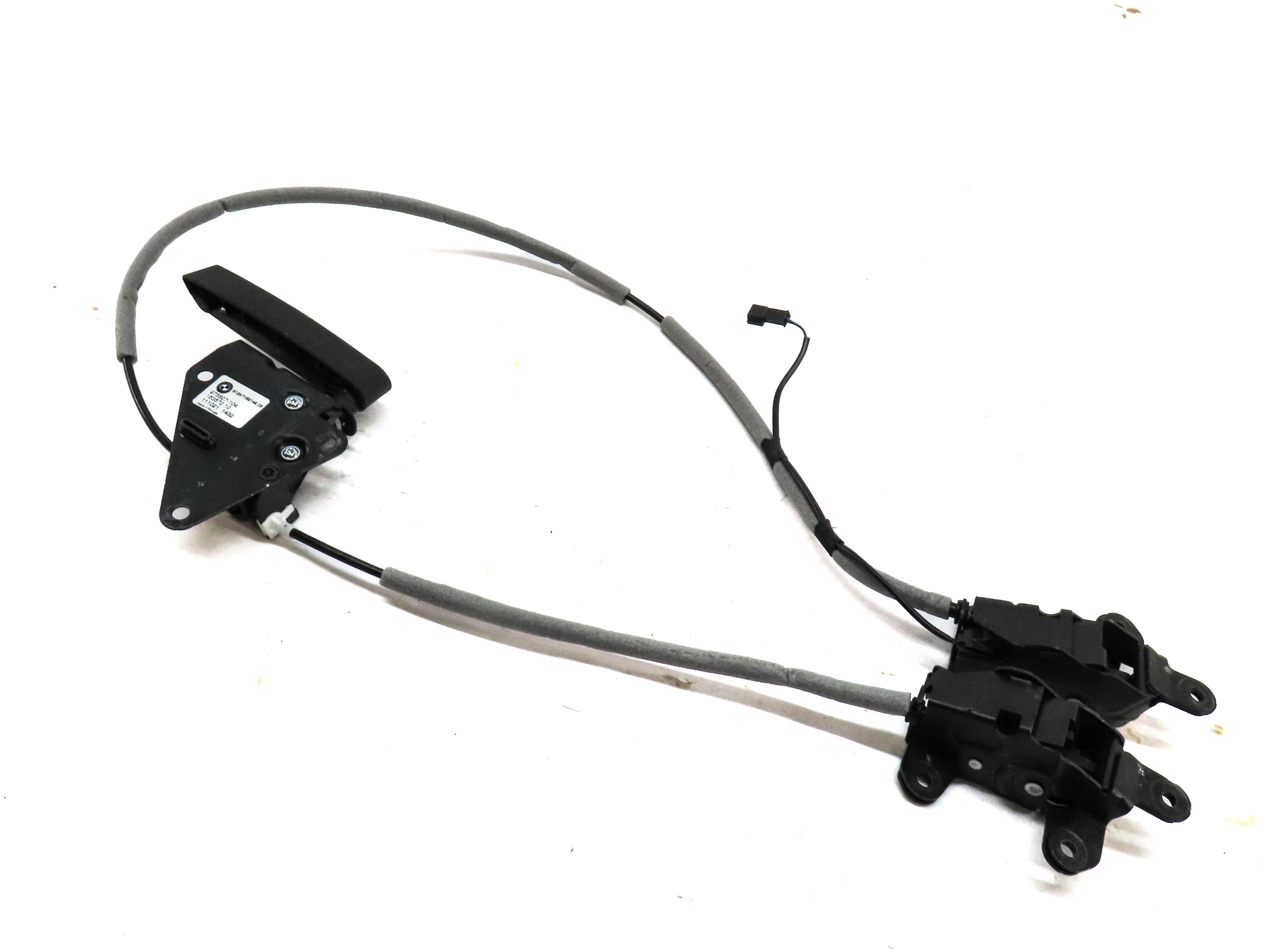 2012 BMW X5 (E70) REAR TRUNK RELEASE HANDLE LOCK LATCH SET 3 w/ CABLES — exact item pictured