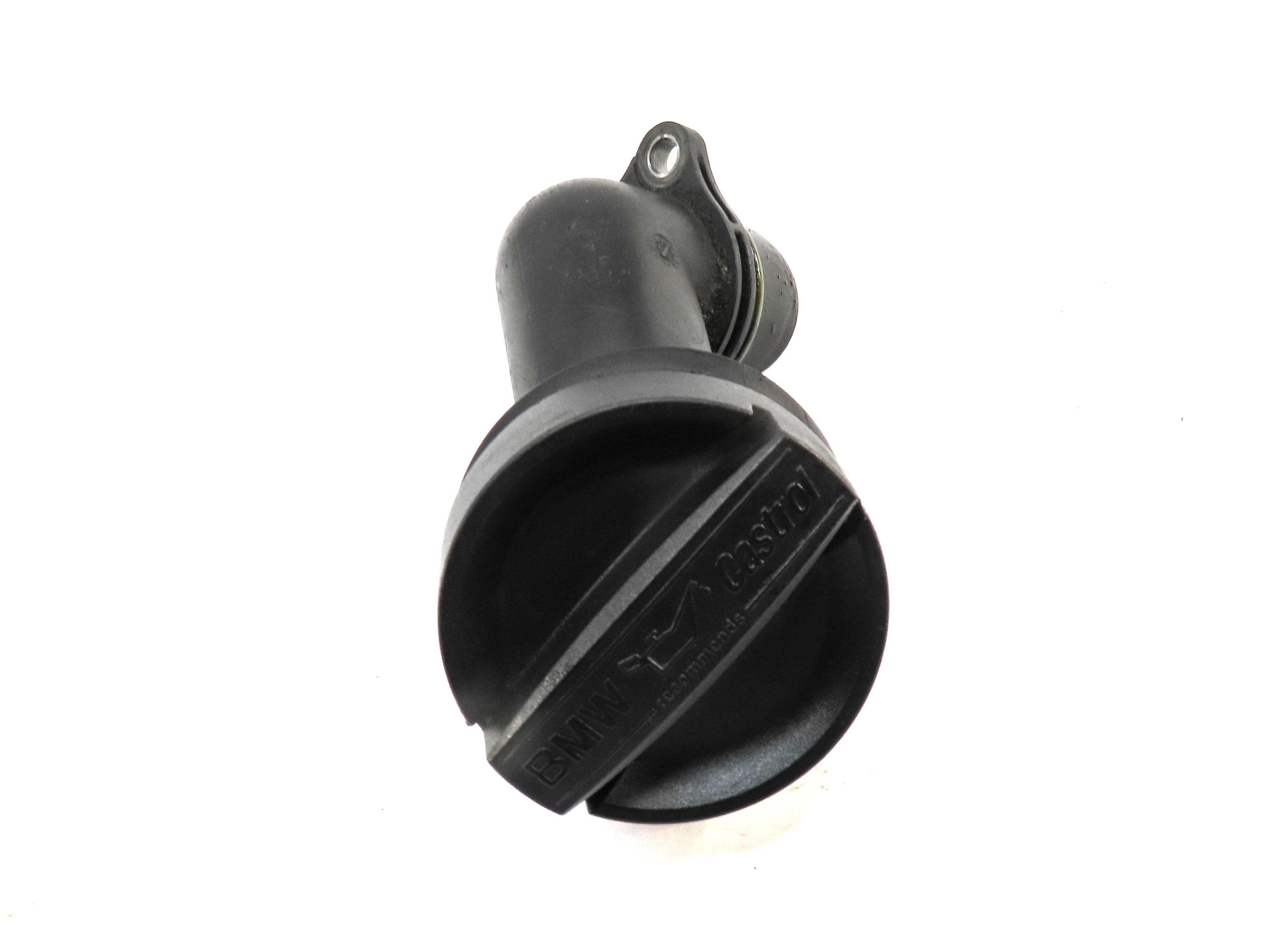 2012 BMW X5 (E70) 4.4L TURBO N63 ENGINE OIL FILLER NECK w/ CAP 11127507224 — exact item pictured