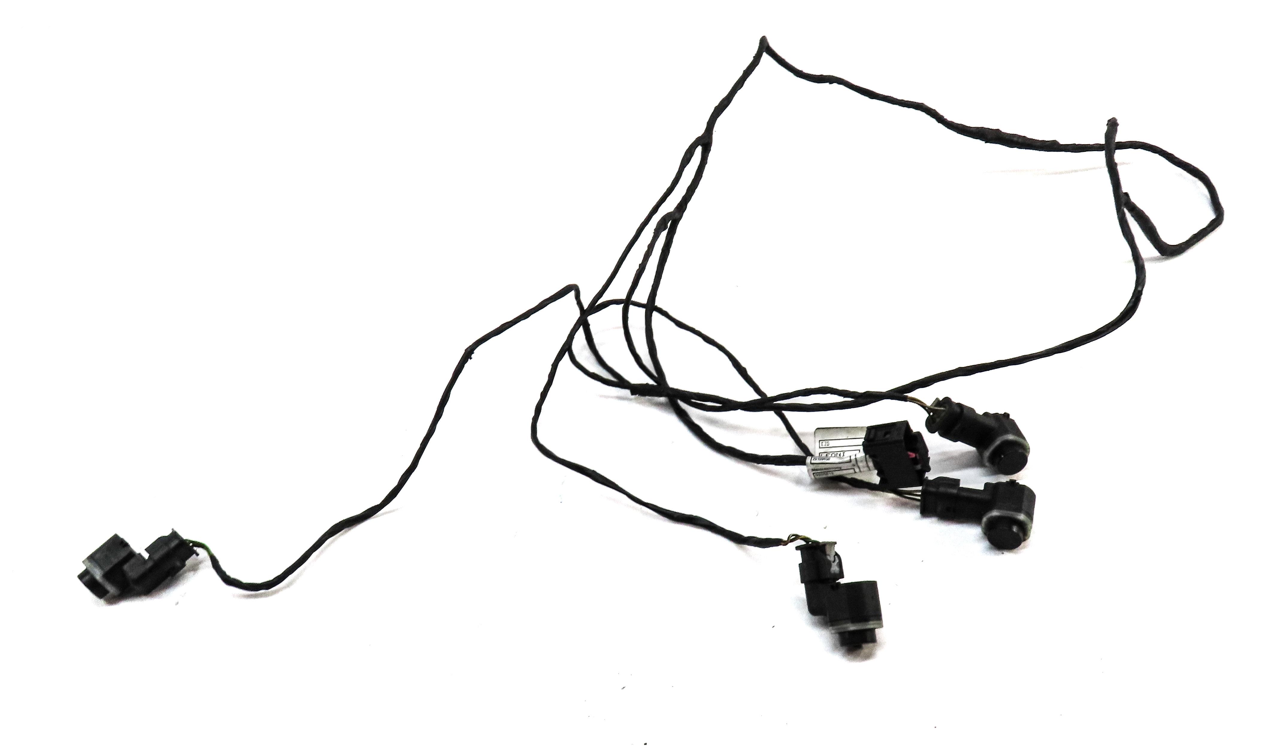 2012 BMW X5 (E70) FRONT PARK ASSIST PDC SENSOR SET4 (WHITE) w/ WIRE HARNESS — exact item pictured