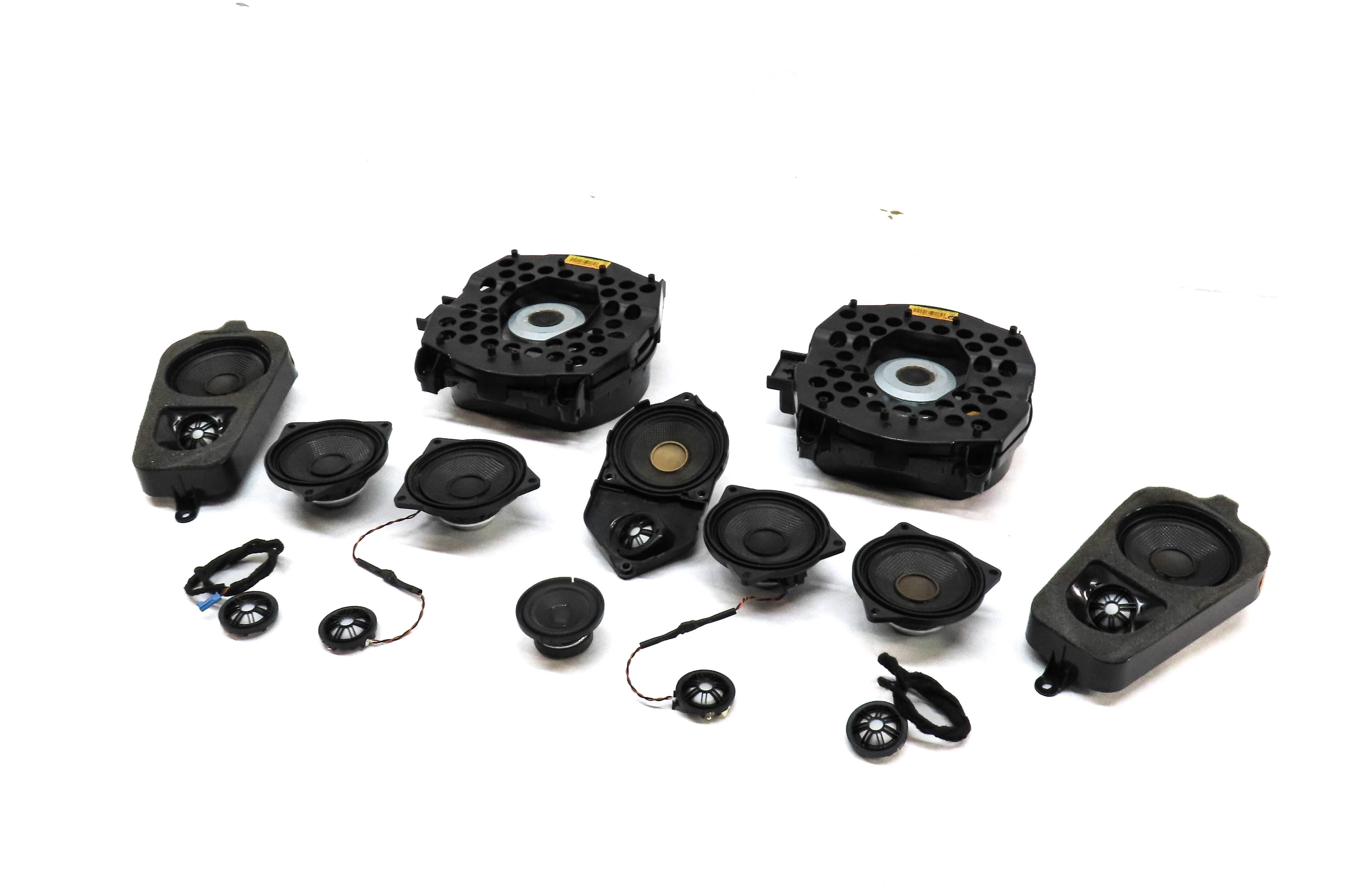 2012 BMW X5 (E70) FRONT REAR LEFT RIGHT DOOR DASH DECK STEREO SPEAKER SET 16 — exact item pictured