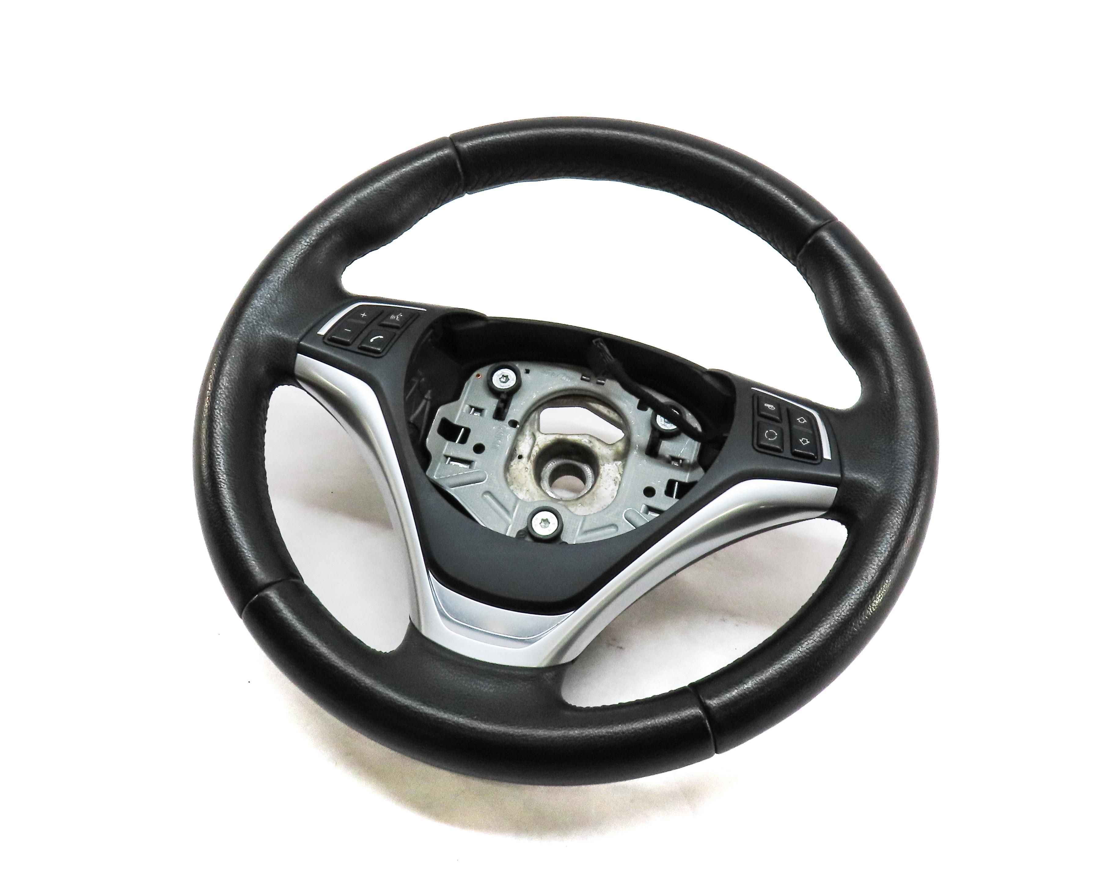06-15 BMW 1 3 X1 SERIES (E84 E87 E90) 3 SPOKE SPORT STEERING WHEEL w/ SWITCHES — exact item pictured