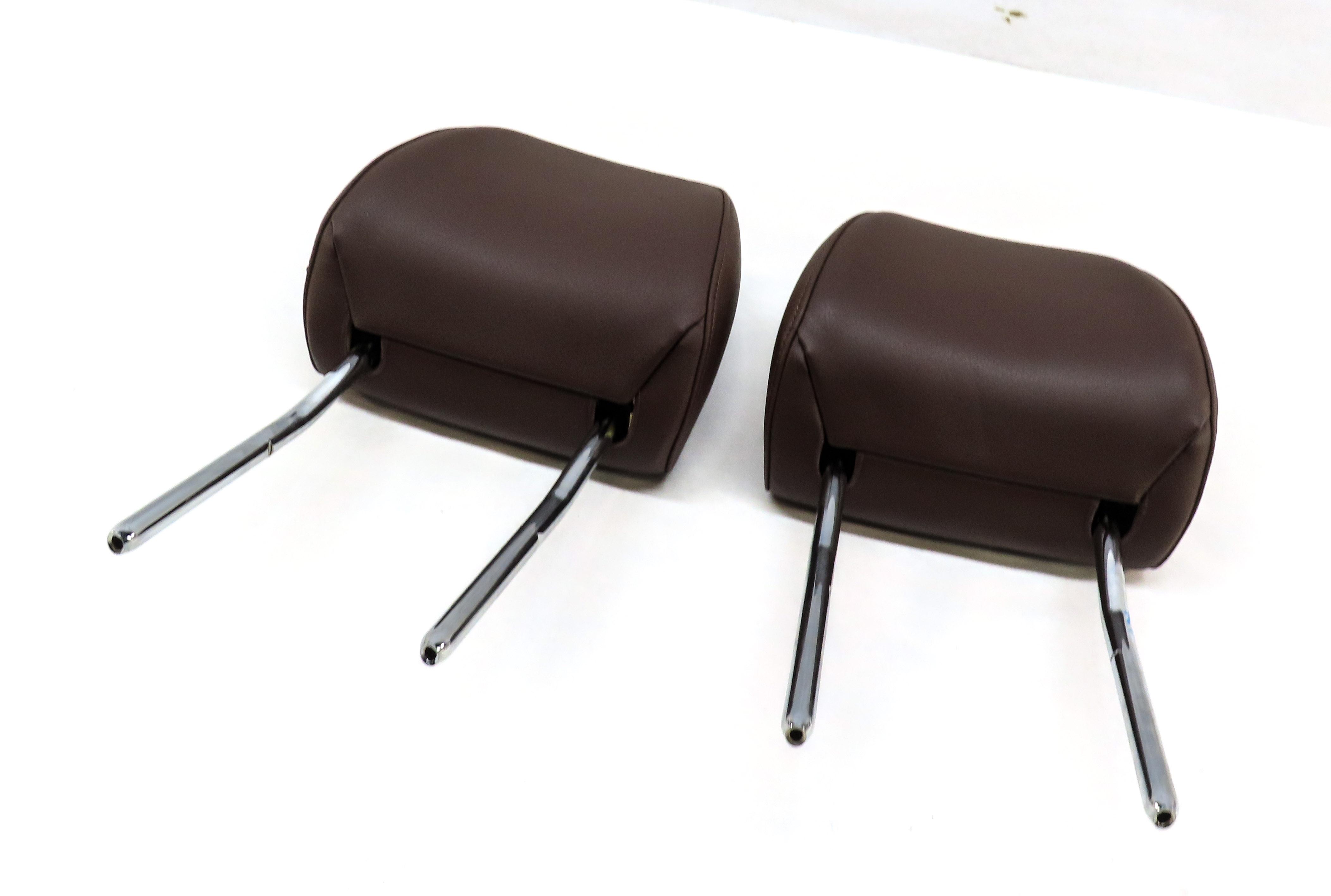 2013-2018 AUDI Q3 (8U) FRONT LEFT & RIGHT SEAT HEADREST SET-2 (CHESTNUT BROWN) — exact item pictured