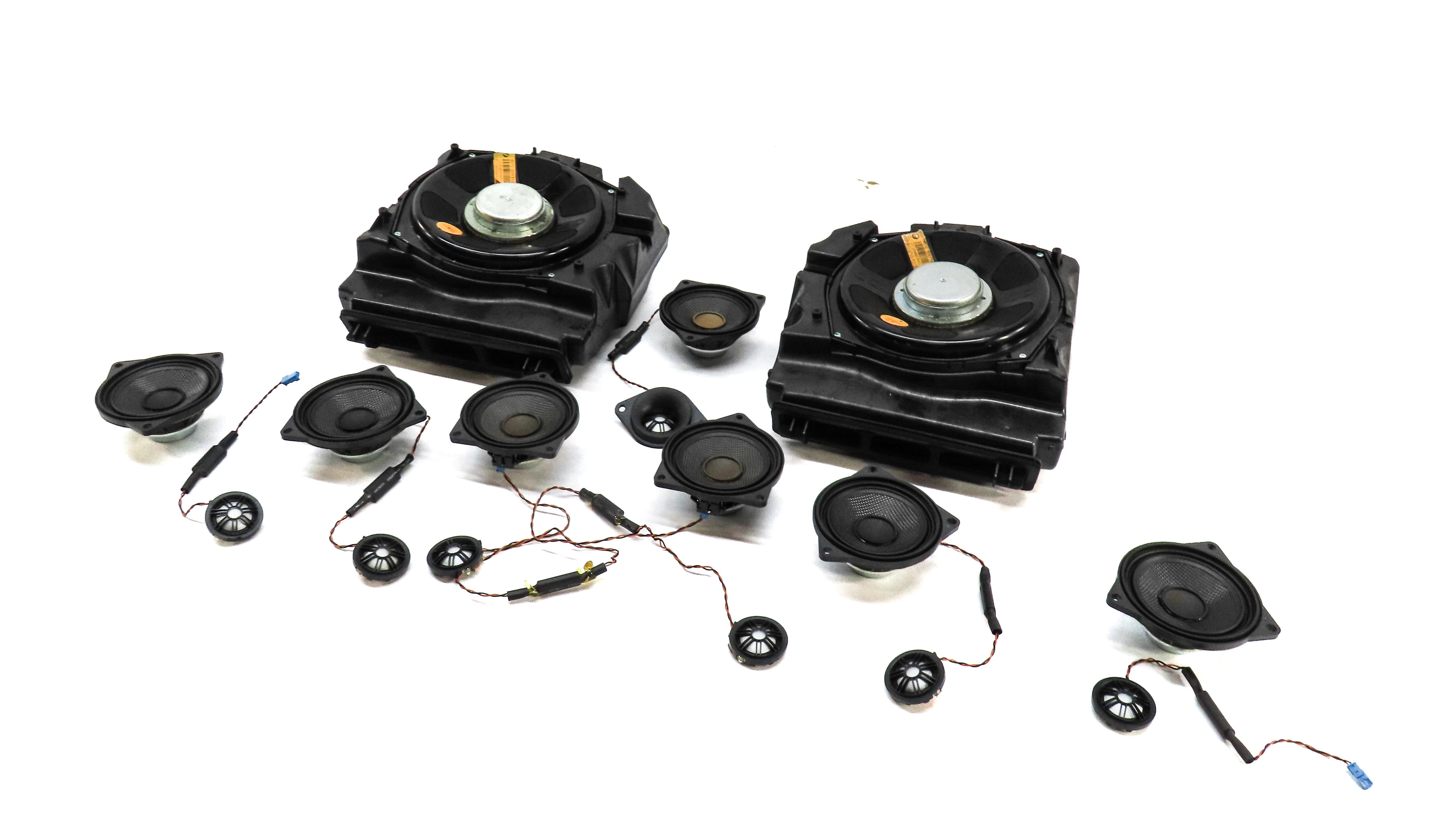 2012 BMW 550iGT (F07) FRONT REAR LEFT RIGHT DOOR DASH DECK STEREO SPEAKER SET 16 — exact item pictured