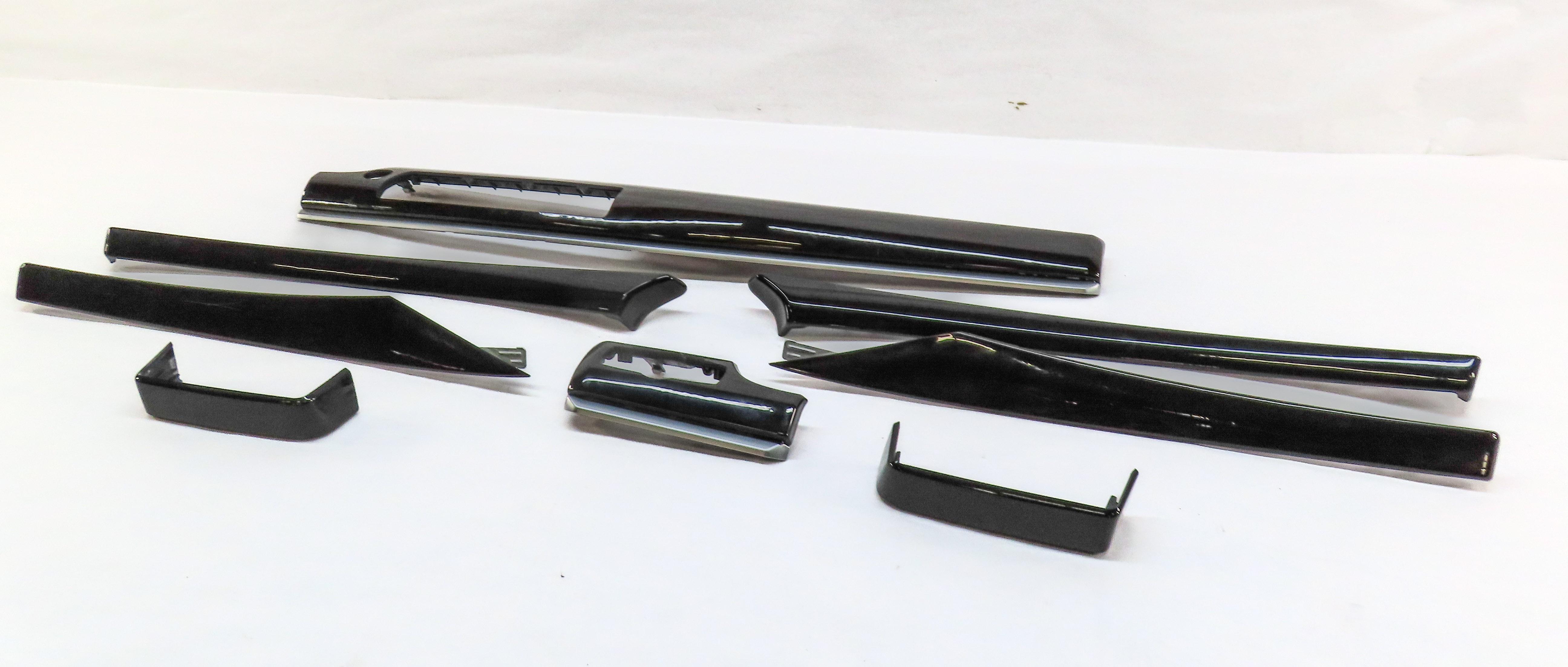 2012 BMW 550iGT (F07) FRONT REAR DOOR DASH CONSOLE FINE ASH WOOD TRIM SET 8 — exact item pictured