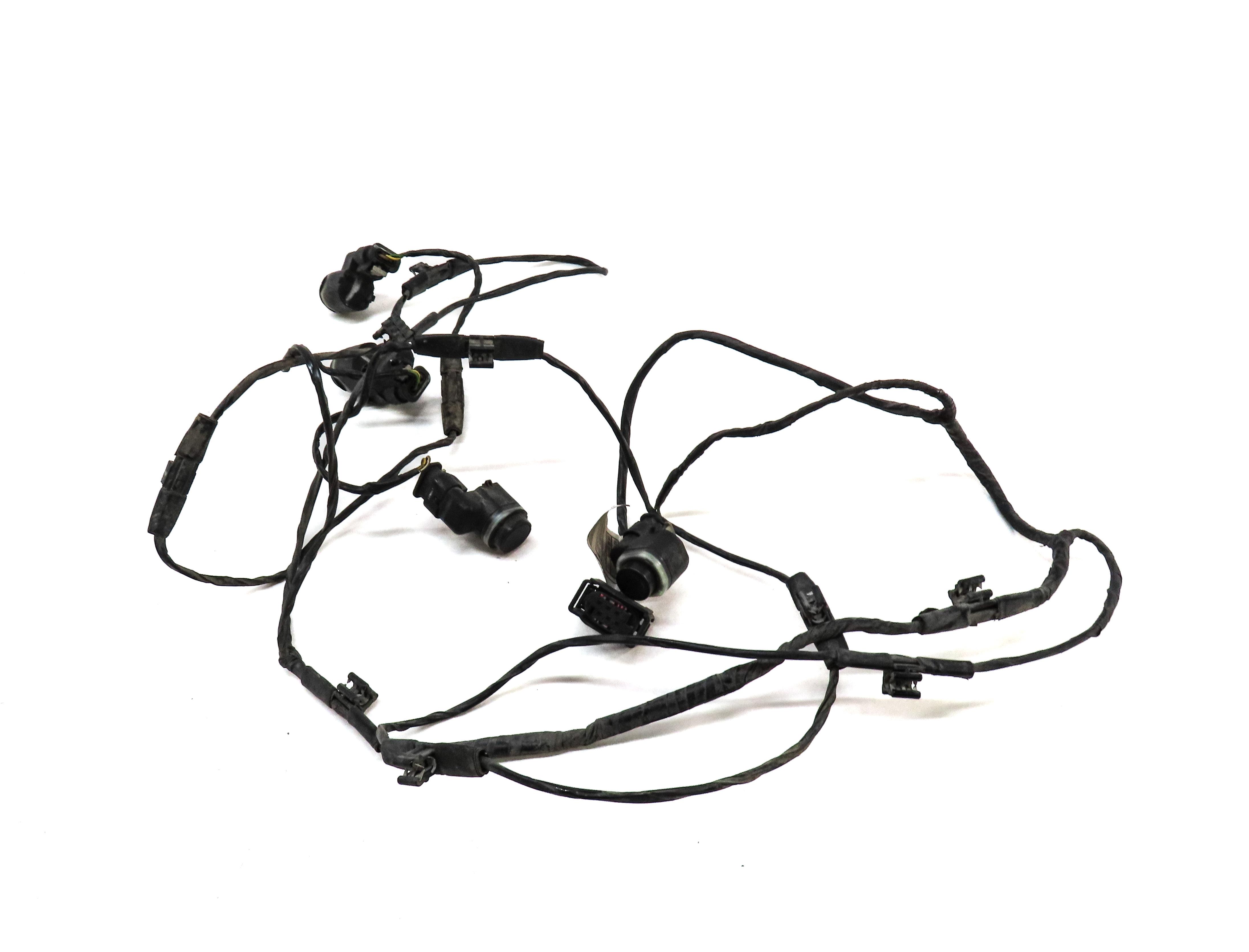 2011 BMW X5 (E70) REAR PARK ASSIST PDC SENSOR SET4 (BLACK) w/ WIRE HARNESS — exact item pictured