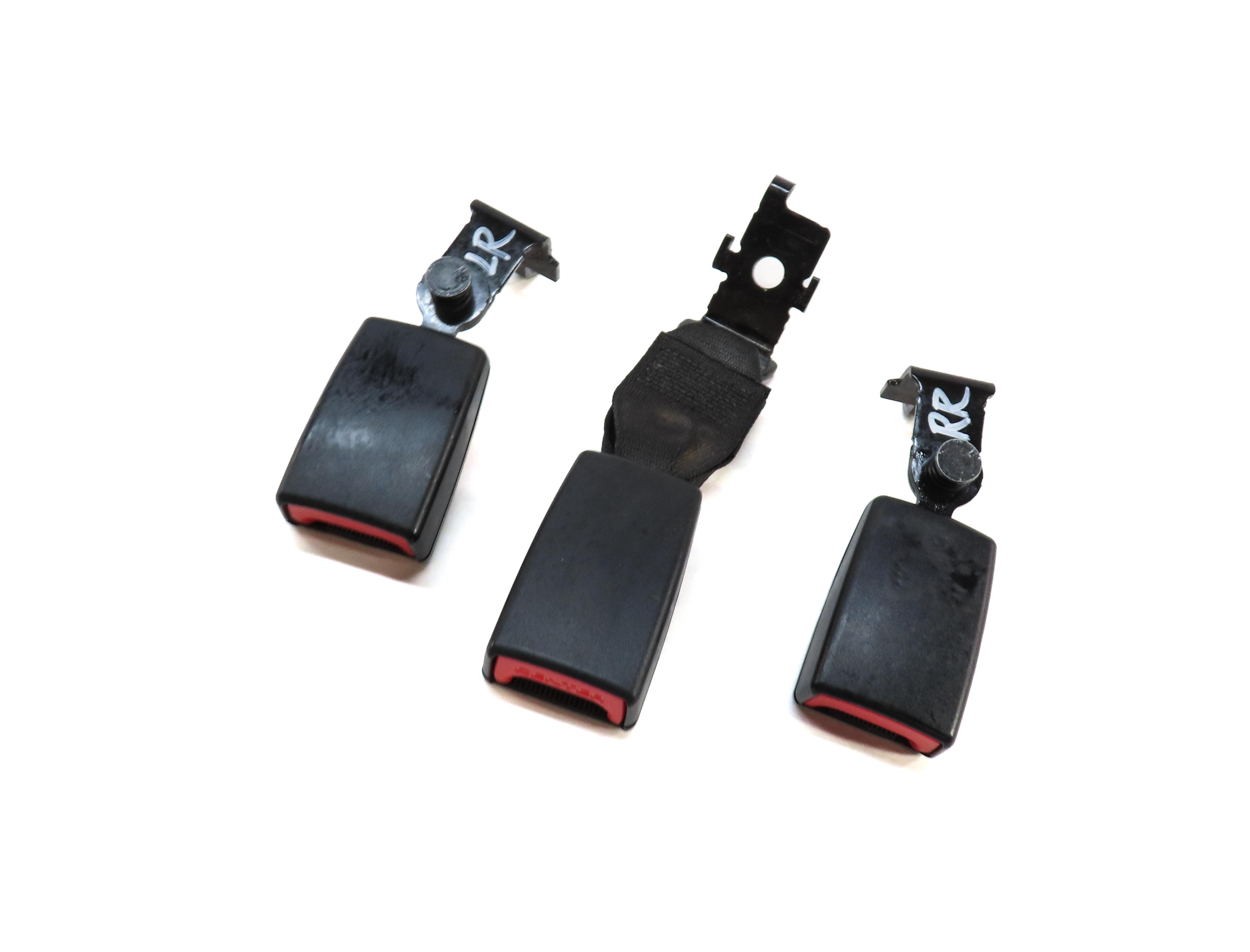 2011 BMW X5 (E70) REAR 2ND ROW LEFT RIGHT & CENTER SEATBELT BUCKLE RECEIVER SET3 — exact item pictured