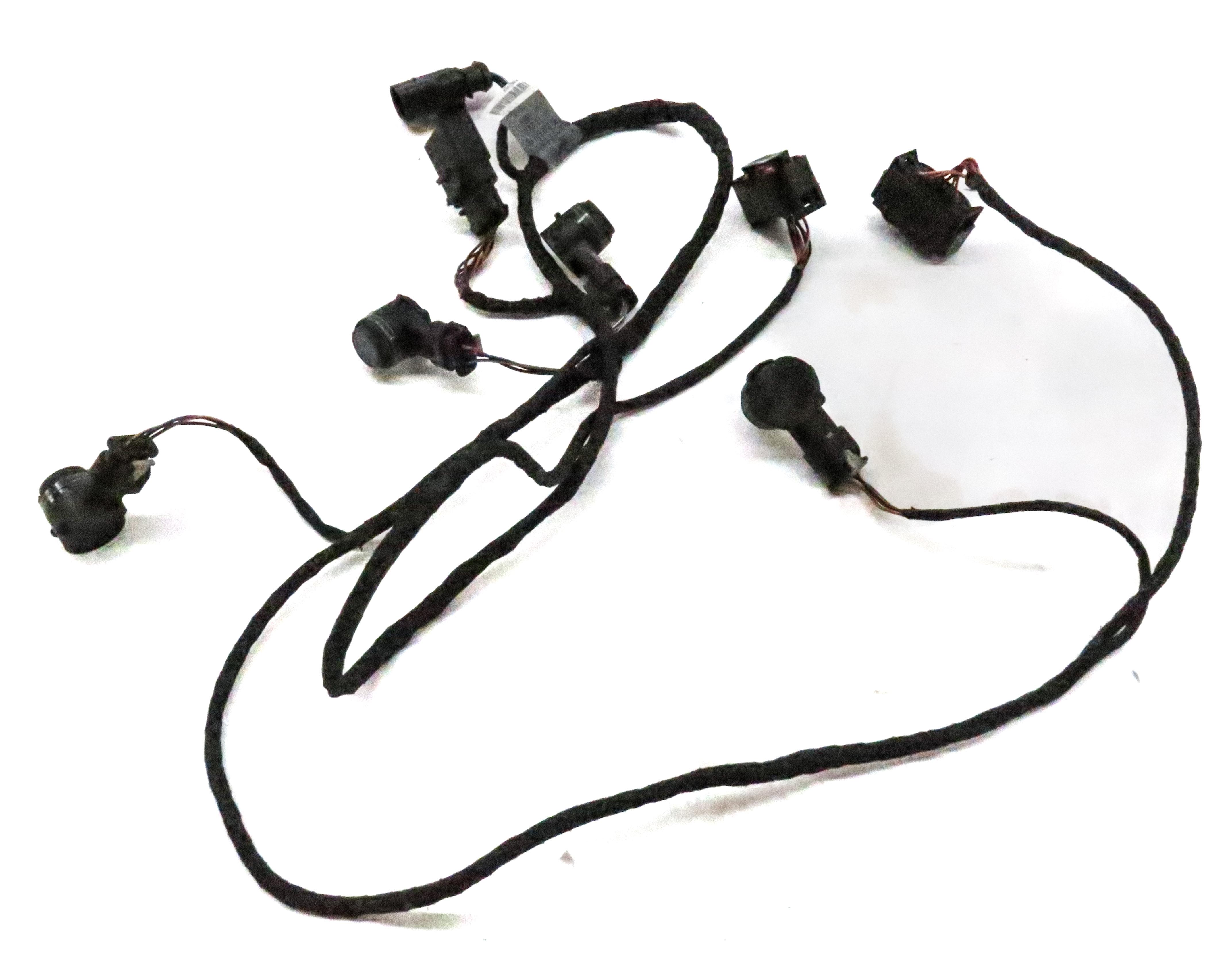 2015 AUDI A3 (8V) REAR PDC PARK ASSIST SENSOR SET w/ HARNESS (MONSOON GRAY 0C) — exact item pictured