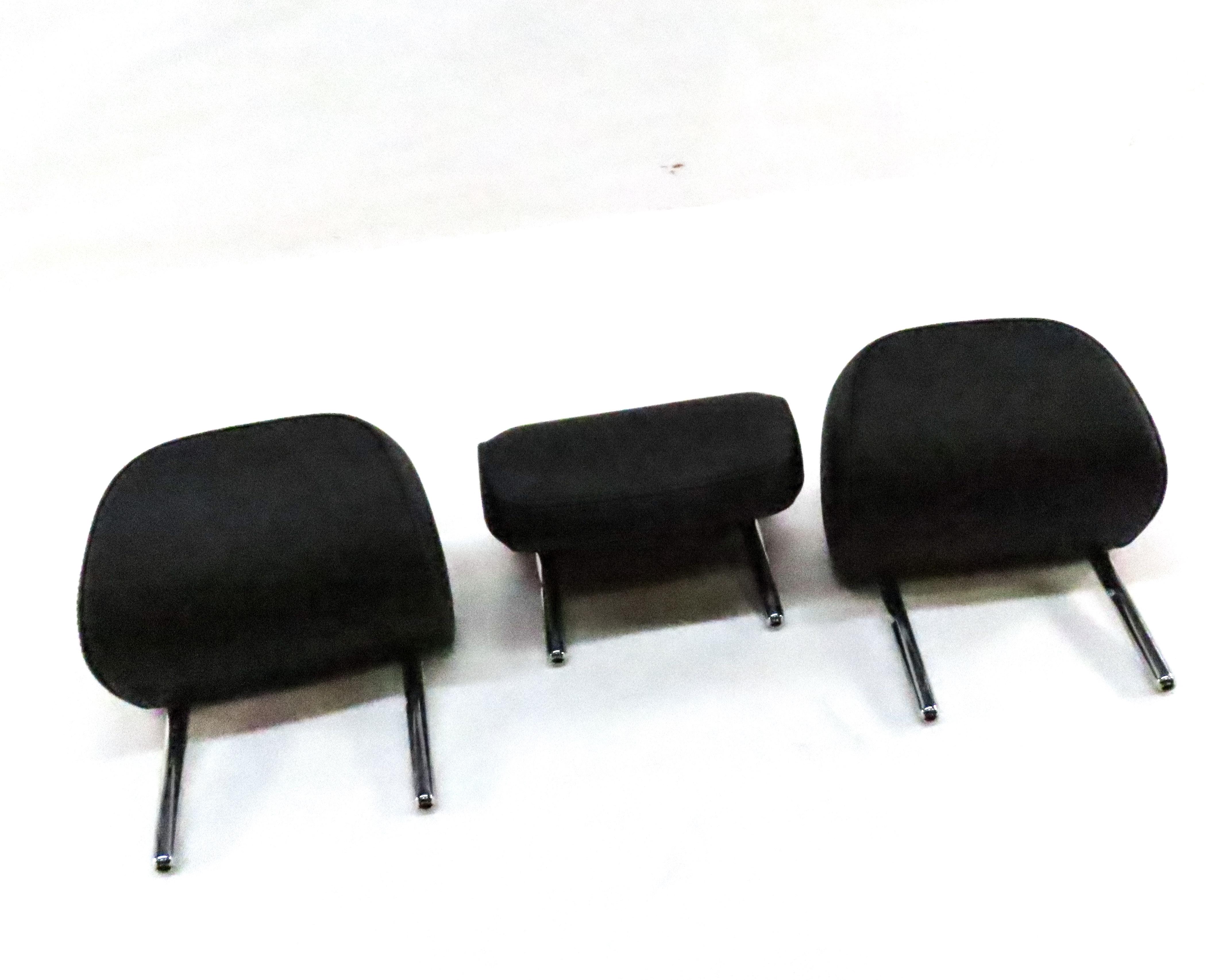 2015-2020 AUDI A3 (8V) REAR SEAT LEFT CENTER RIGHT HEADREST SET-3 (BLACK) — exact item pictured
