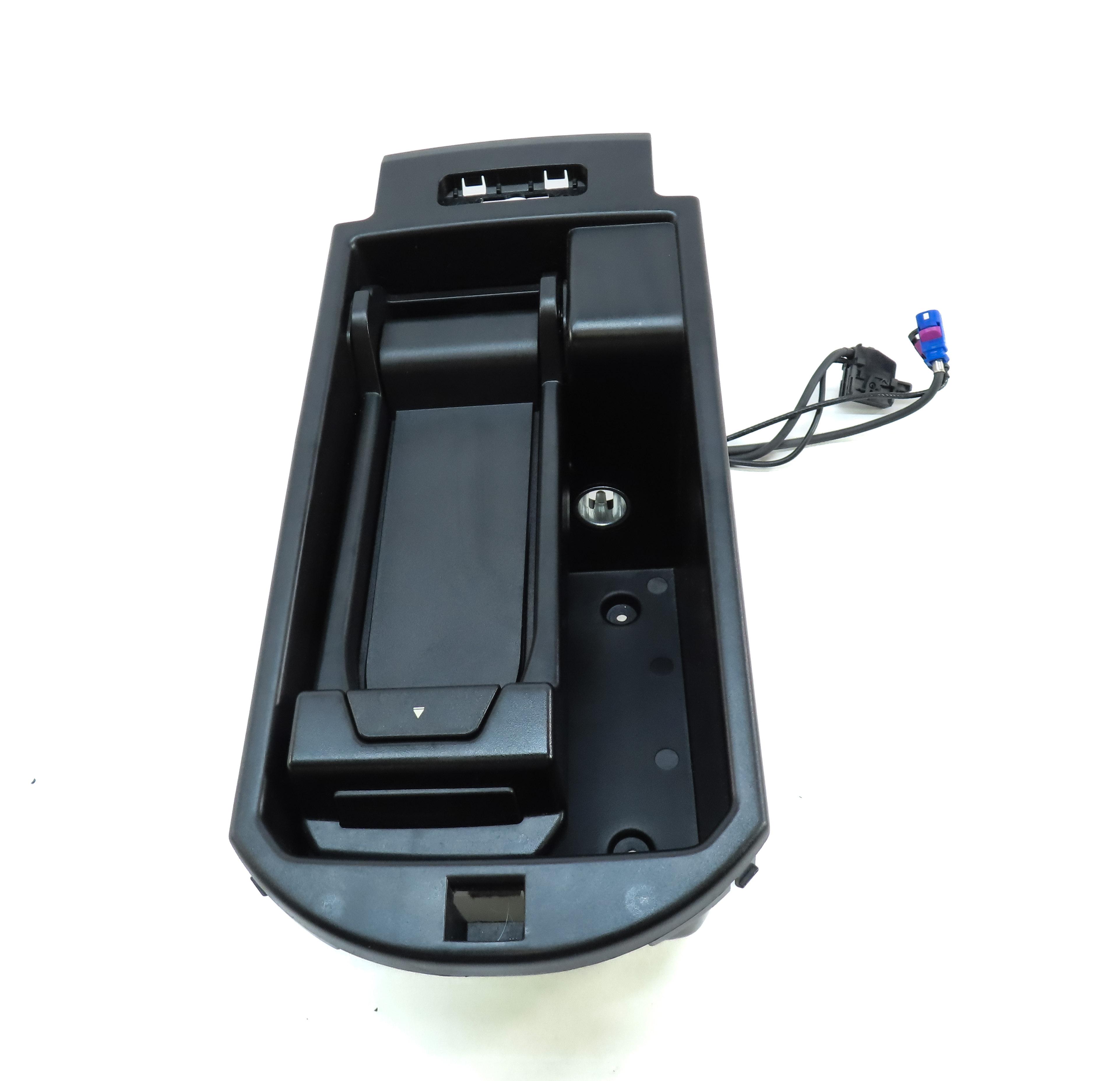 2014 BMW X3 (F25) FRONT CENTER CONSOLE STORAGE BIN w/ PHONE CRADLE 9184500 — exact item pictured