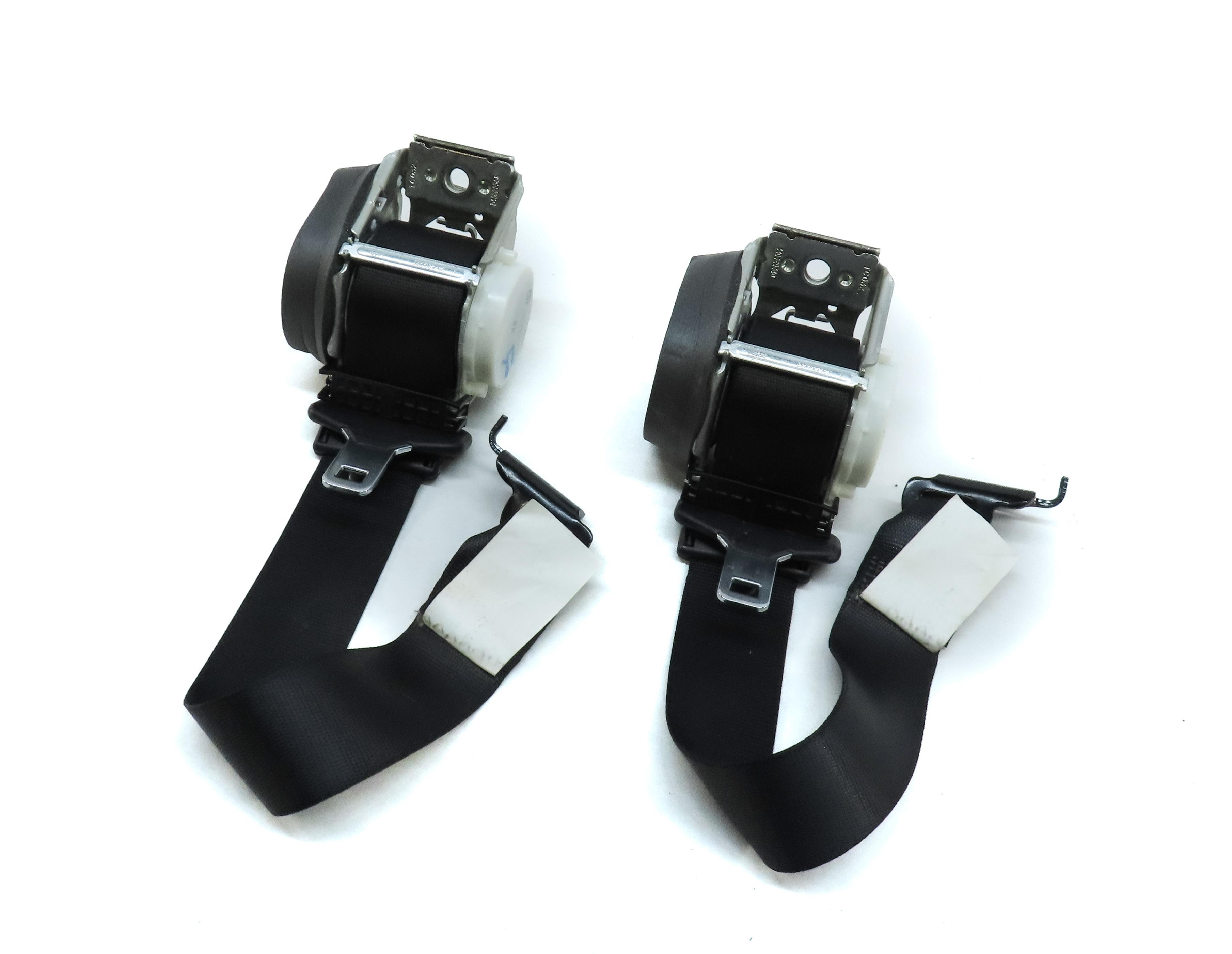 2014 BMW X3 (F25) REAR LEFT & RIGHT 2ND ROW SEATBELT RETRACTOR SET 2 (BLACK) — exact item pictured