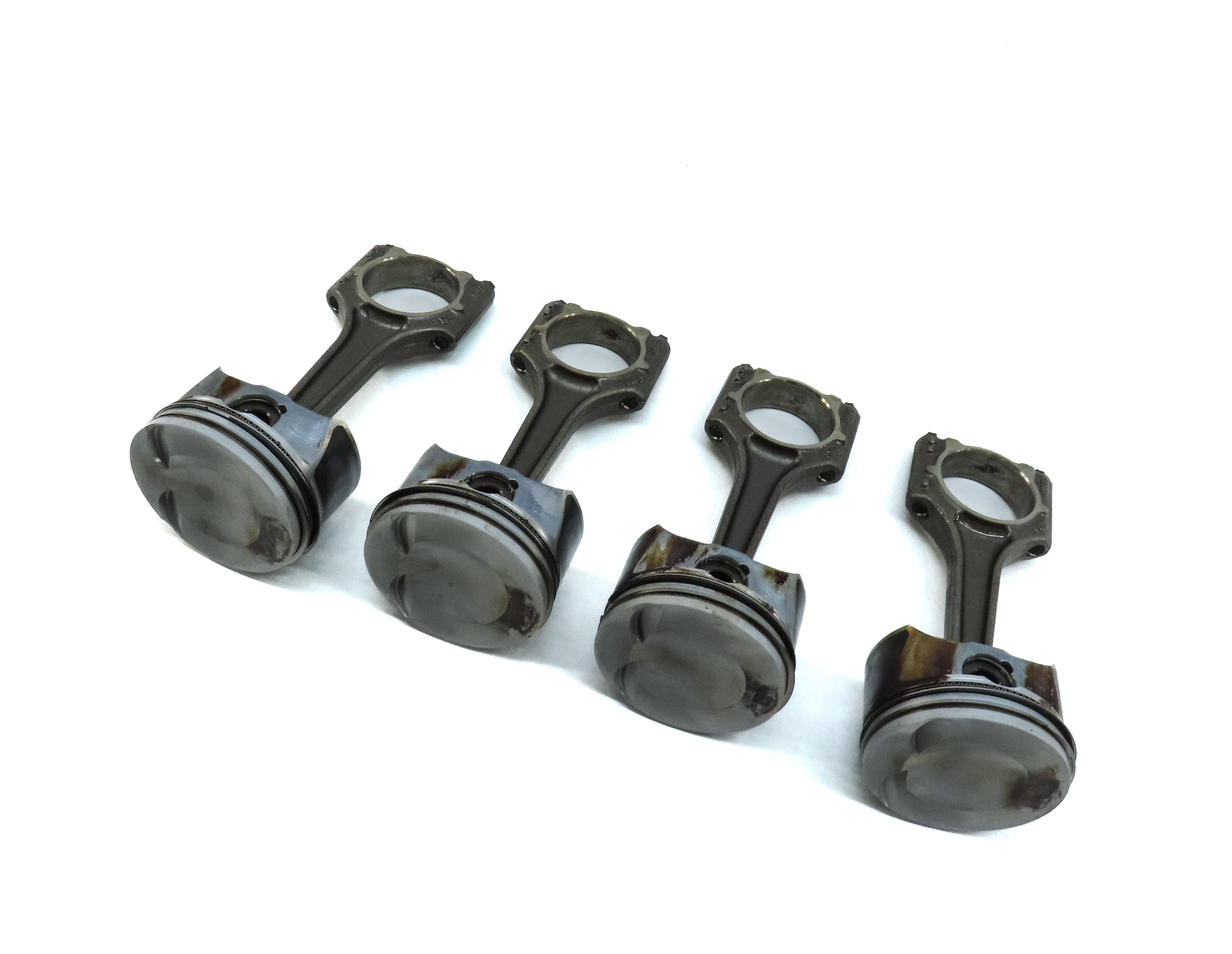 15-18 AUDI A3 A6 TT (8V C7 4G 8S) 2.0L TURBO ENGINE PISTON & CONNECTING ROD SET4 — exact item pictured