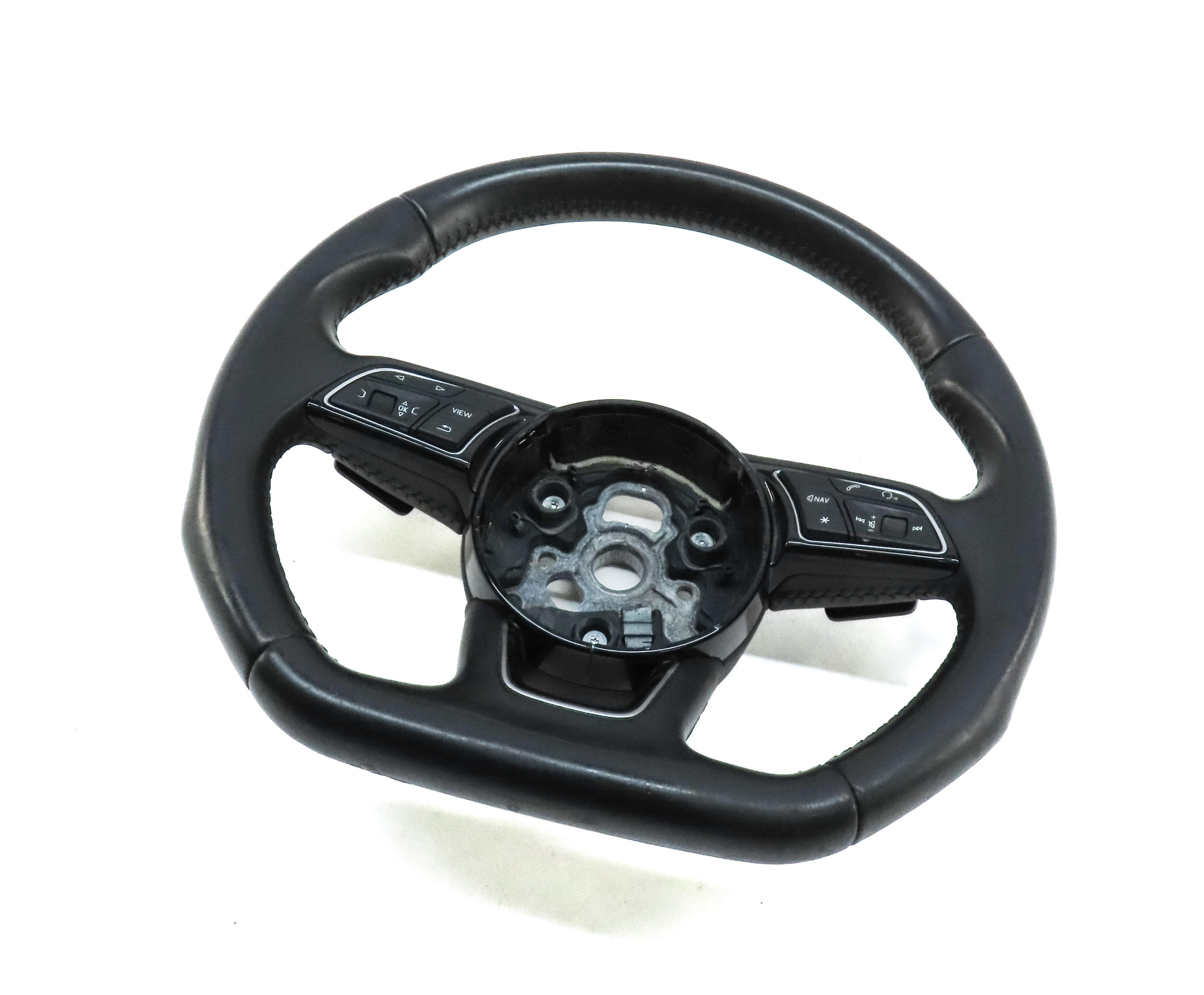 17-20 A3 A4 S3 S4 8V B8 8K 3 SPOKE FLAT SPORT STEERING WHEEL w/ BUTTONS PADDLES — exact item pictured