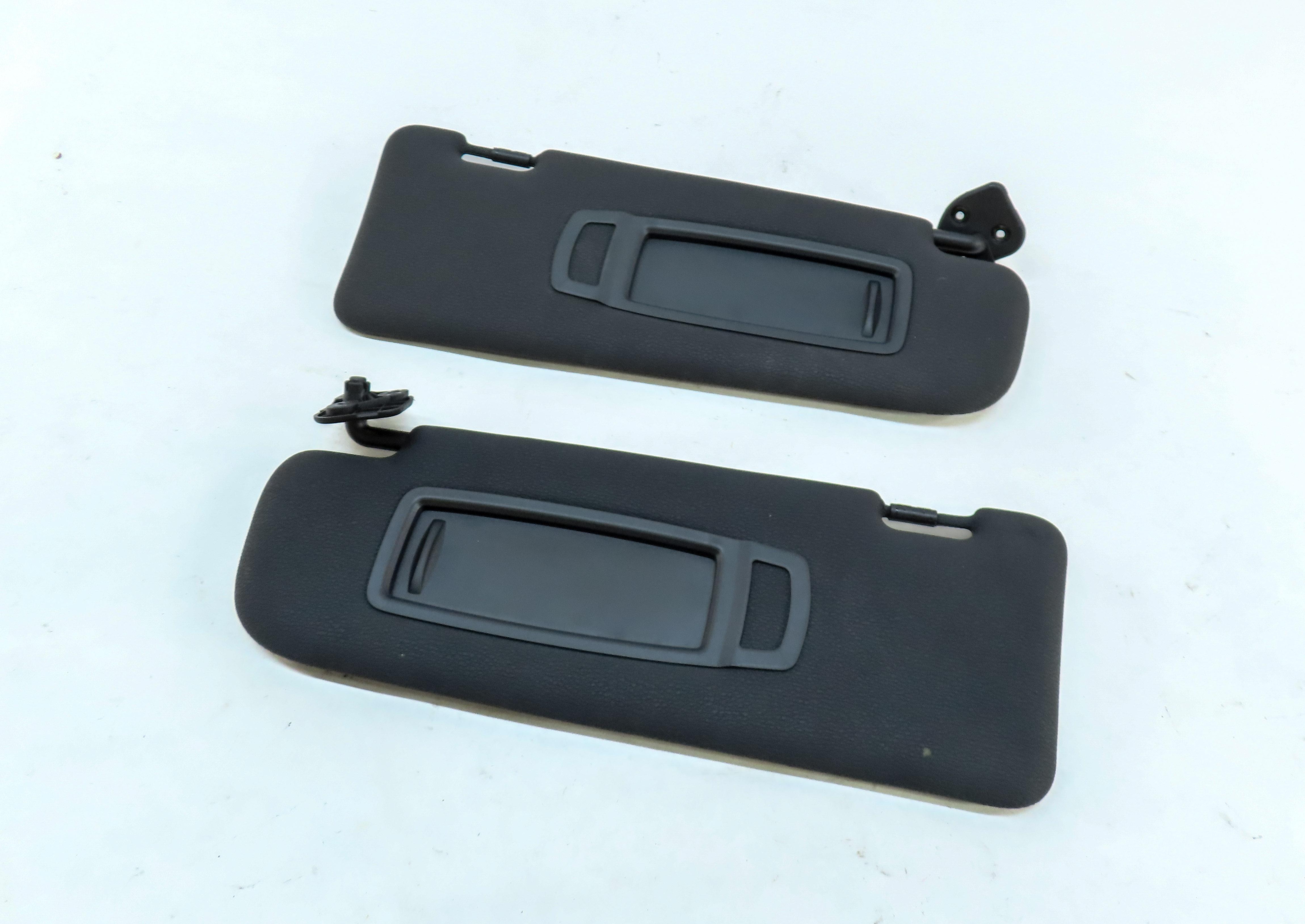 2011-2014 BMW X6 X6M ///M (E71) FRONT LEFT & RIGHT SUNVISOR SET-2 (BLACK) — exact item pictured
