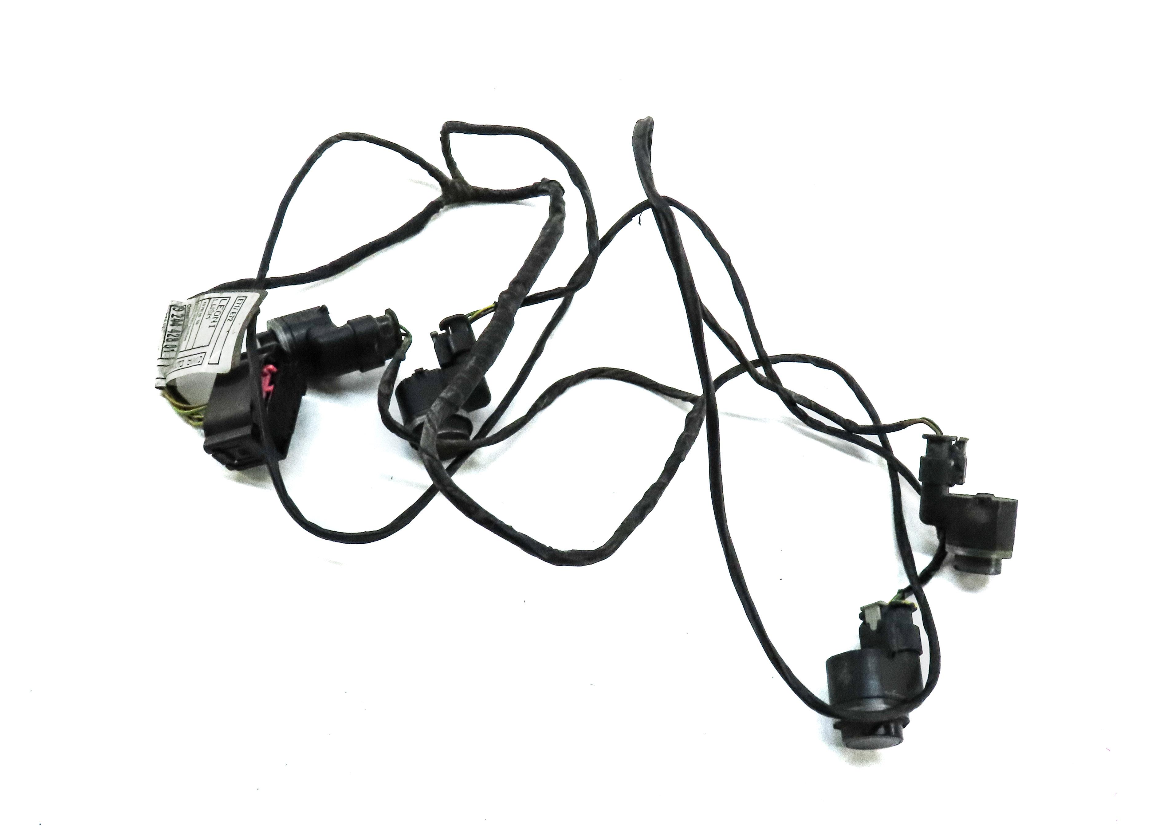 2012 BMW X6 (E71) REAR PARK ASSIST PDC SENSORT SET 4 (GREY) w/ WIRE HARNESS — exact item pictured