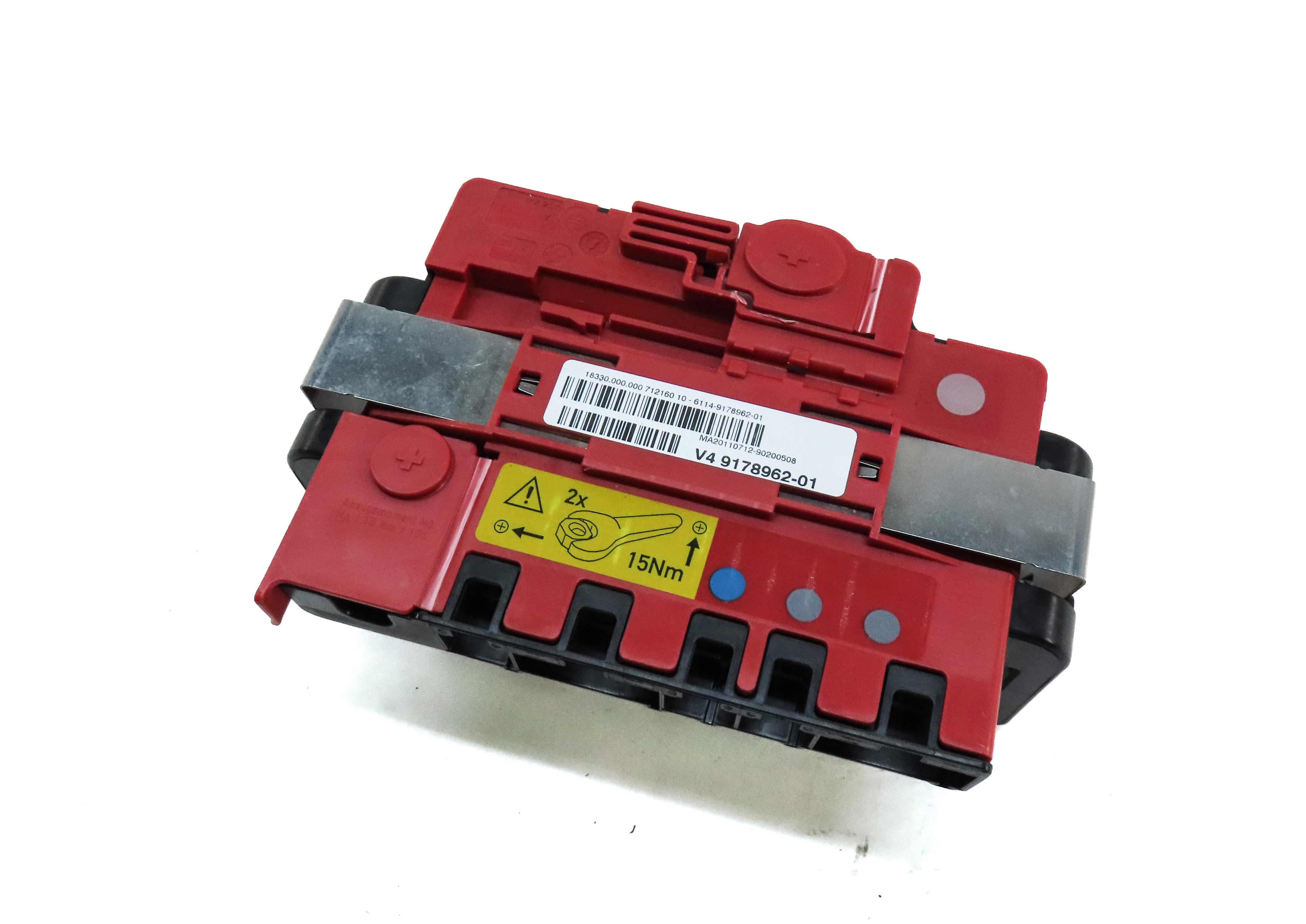 2012 BMW X6 (E71) POSITIVE BATTERY TERMINAL PLATE POWER JUNCTION BOX 61149178962 — exact item pictured
