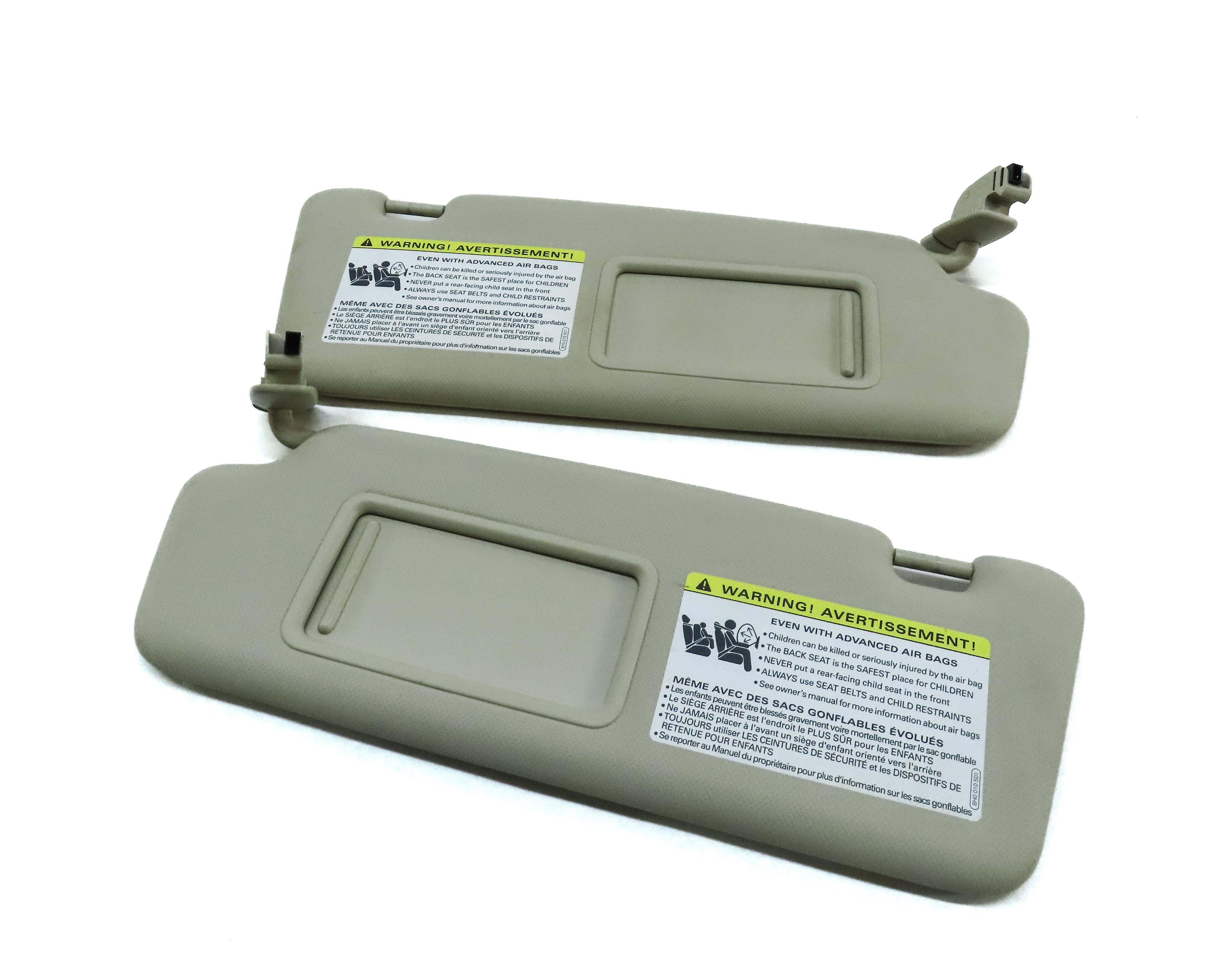 2009-2012 AUDI Q5 (8R) FRONT LEFT & RIGHT SUNVISOR SHADE SET-2 (BEIGE) — exact item pictured