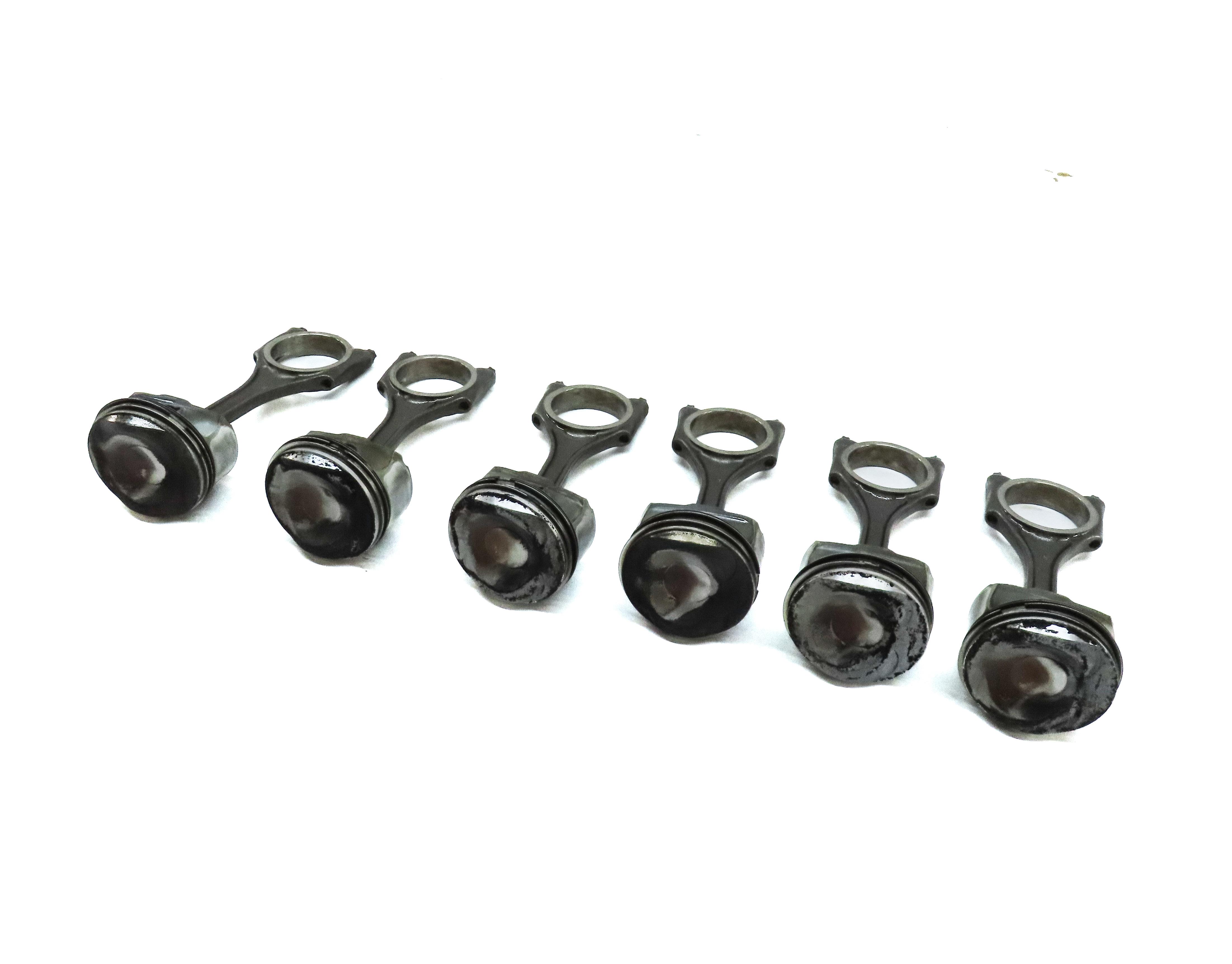 2009-2012 AUDI A4 A5 A6 Q5 (B8 8K 8T 8R C7) 3.2L FSI ENGINE PISTON & ROD SET-6 — exact item pictured