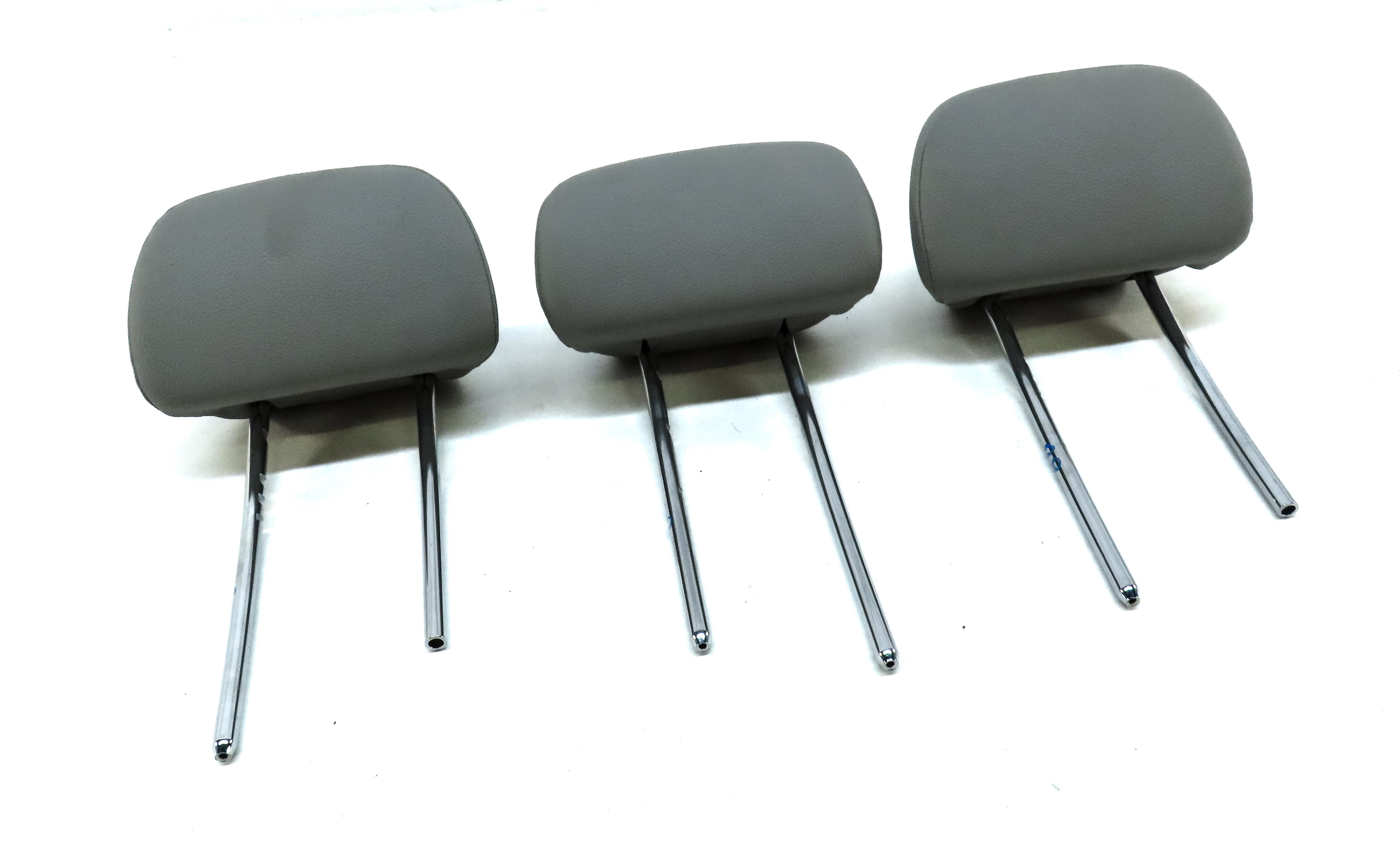 08-14 MERCEDES C-CLASS (W204) REAR LEFT RIGHT CENTER SEAT HEADREST SET 3 (GRAY) — exact item pictured