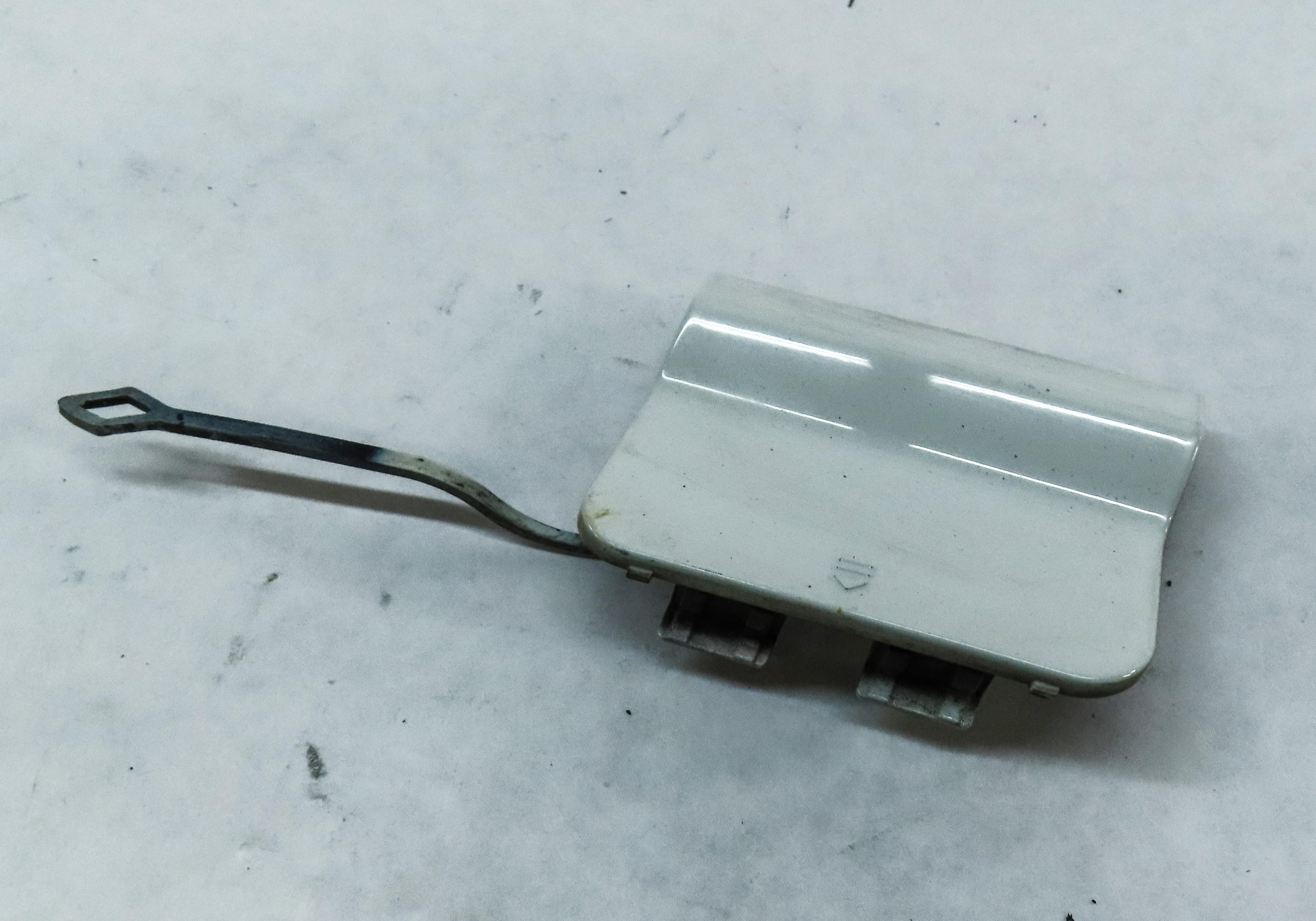 2012 MERCEDES C CLASS (W204) REAR BUMPER TOW HOOK EYE COVER TRIM (CALCITE WHITE) — exact item pictured