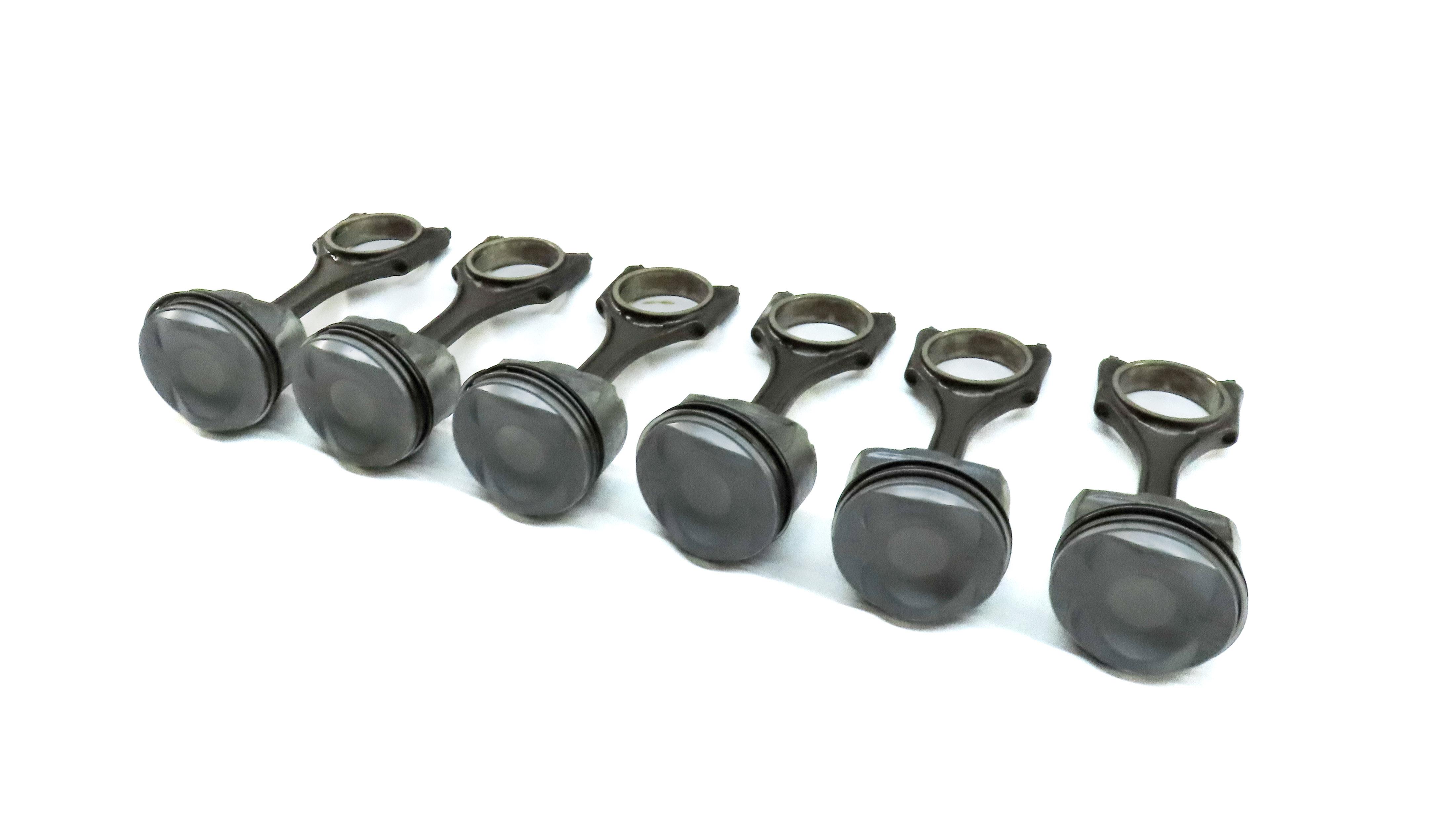 2009-2012 AUDI A4 A5 A6 Q5 (B8 8K 8T 8R C7) 3.2L FSI ENGINE PISTON & ROD SET-6 — exact item pictured